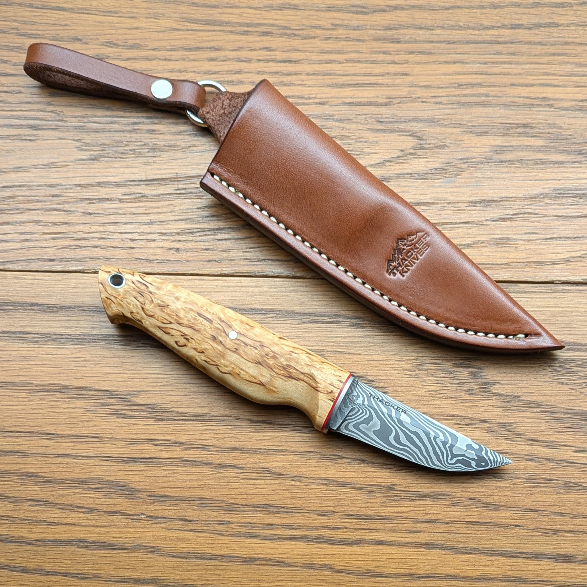 Thacker Knives #23 Damascus Twist Bruk Puukko
