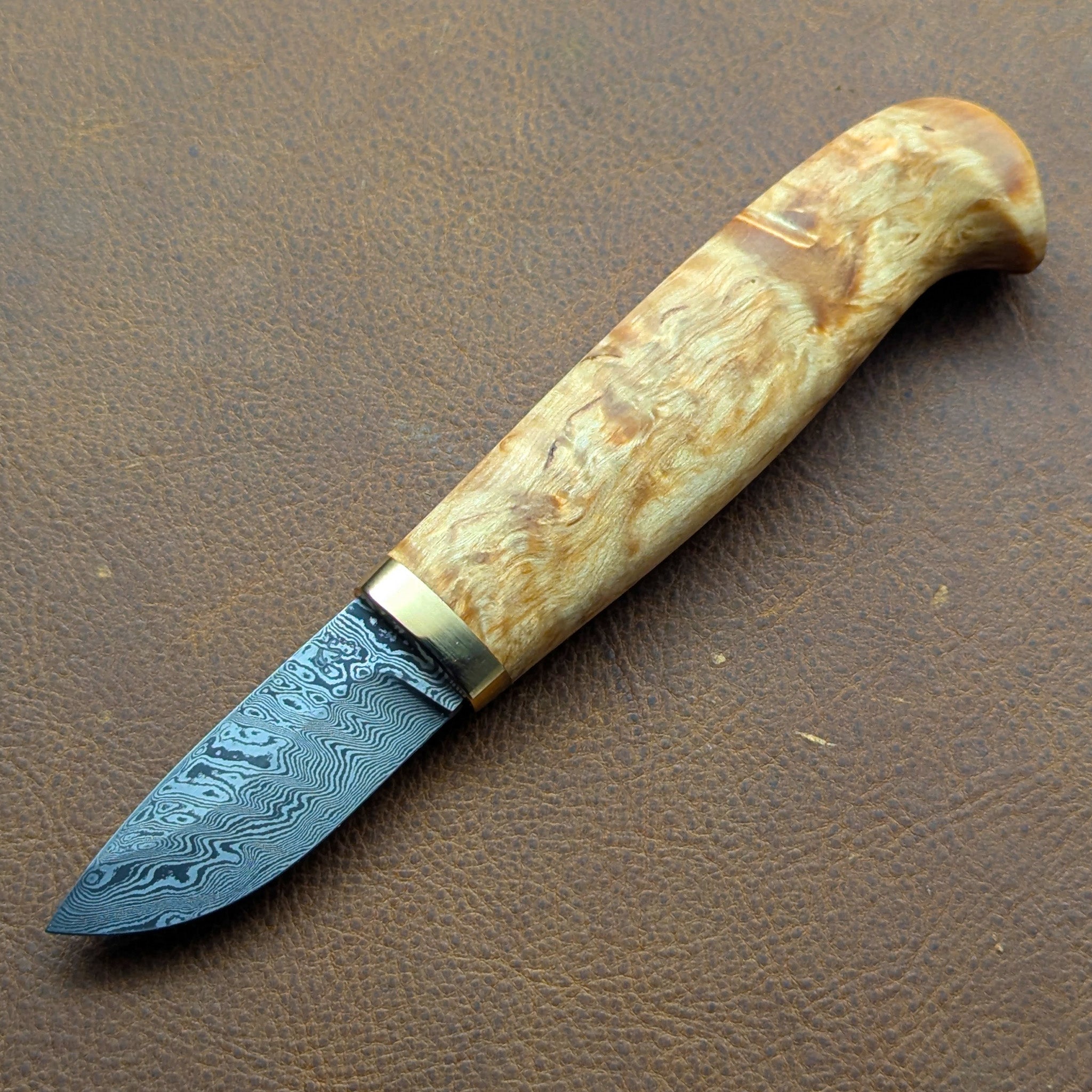 Thacker Knives #24 "Bird's Head" Damascus Puukko