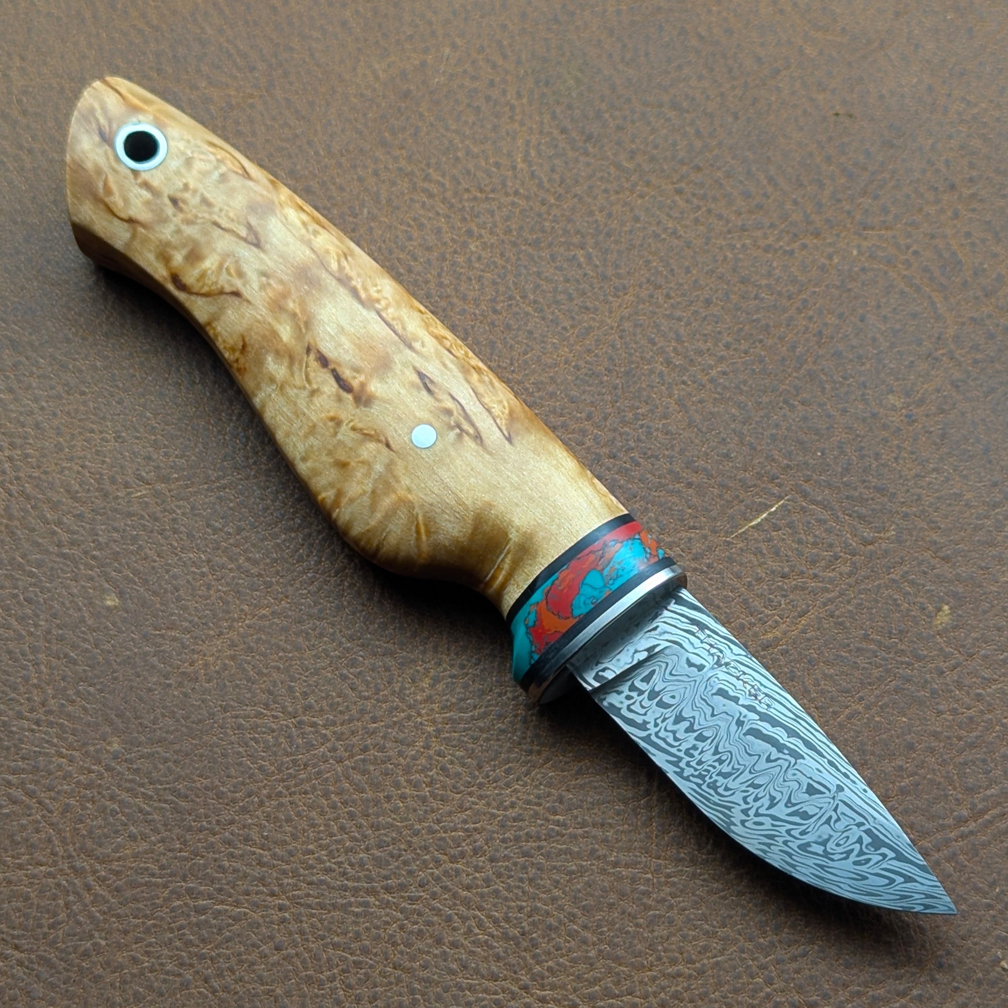 Thacker Knives #30 Damasteel Custom Mini Bruk