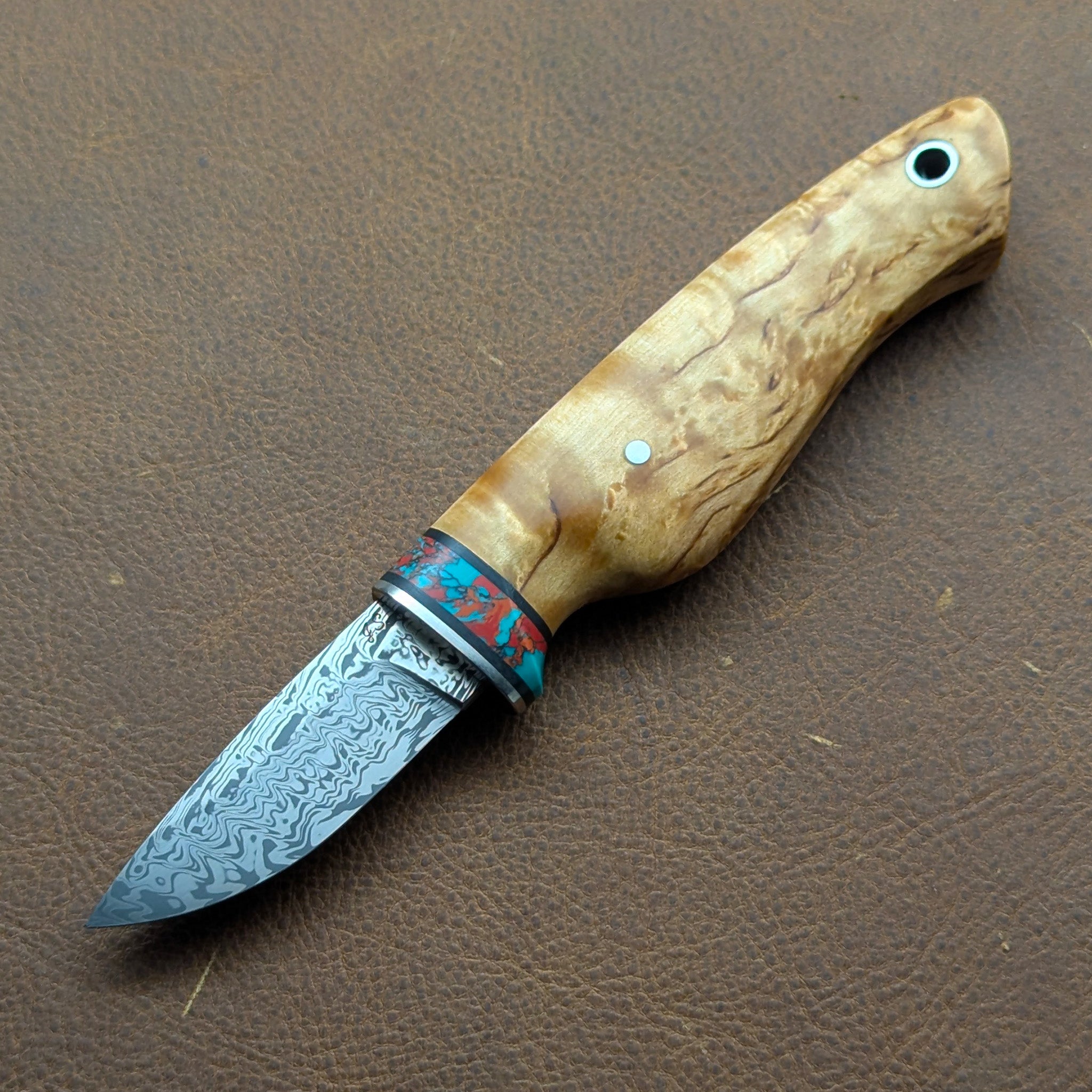 Thacker Knives #30 Damasteel Custom Mini Bruk