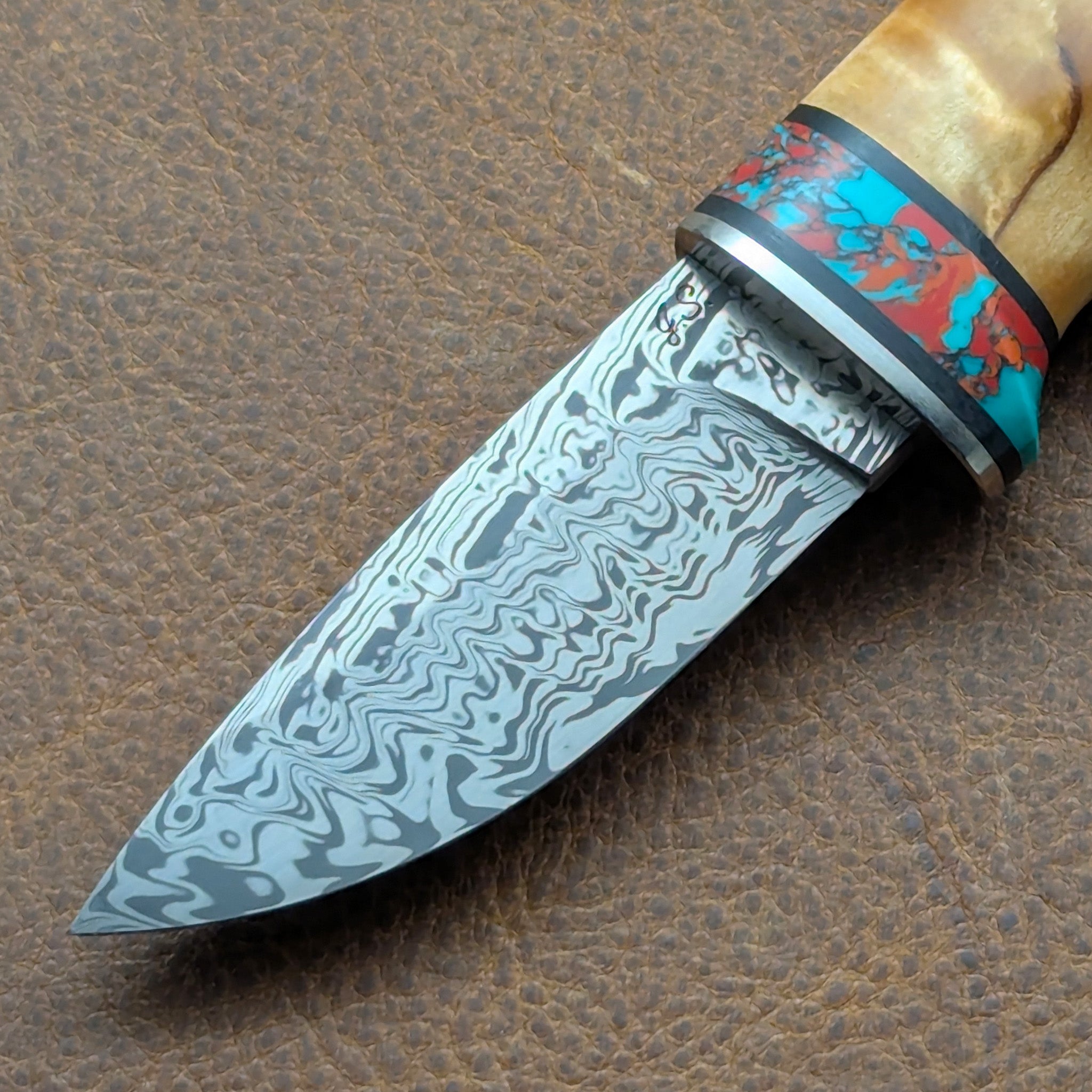 Thacker Knives #30 Damasteel Custom Mini Bruk