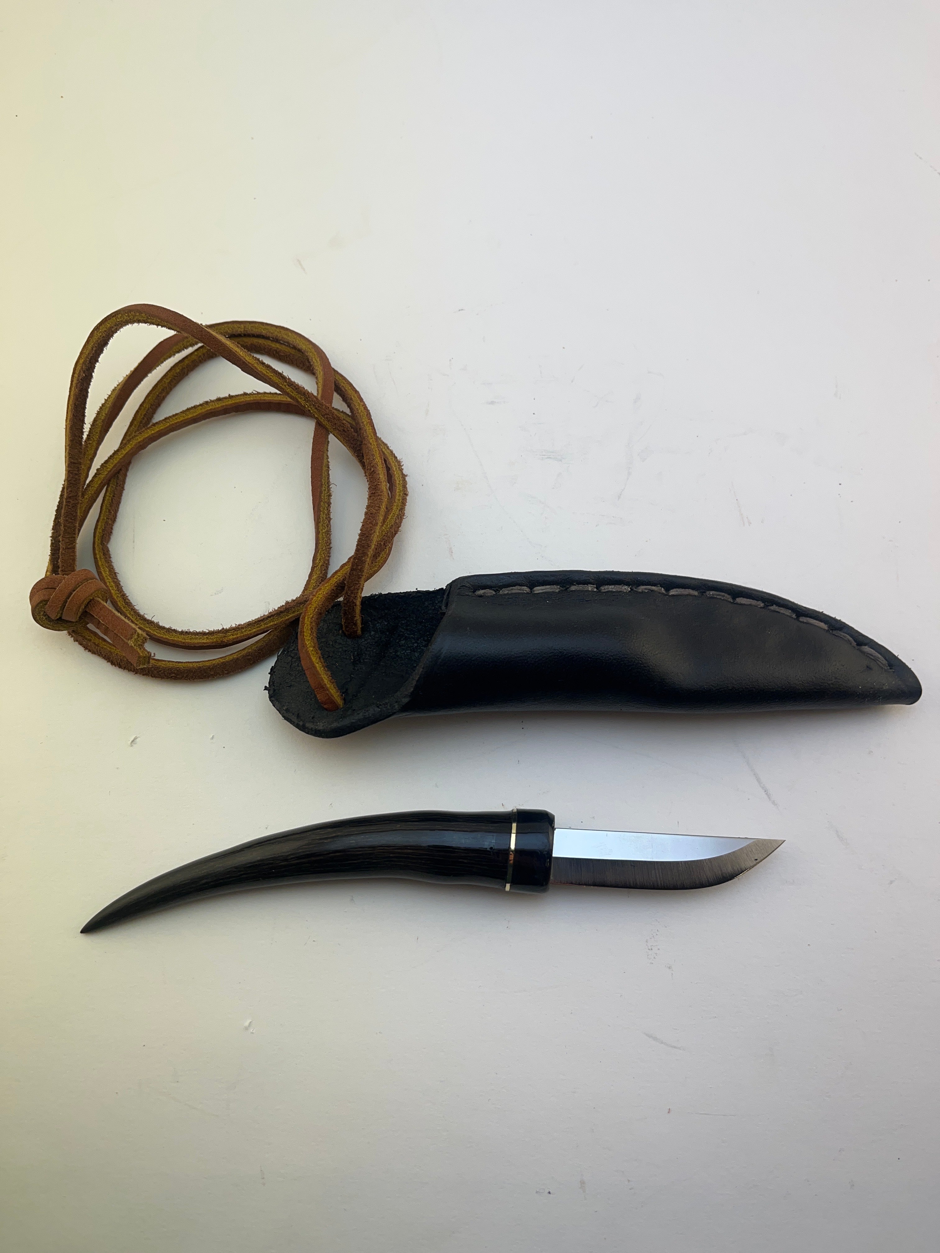 Skala Custom Knives - Bos Bok Handle Neck Knife #134