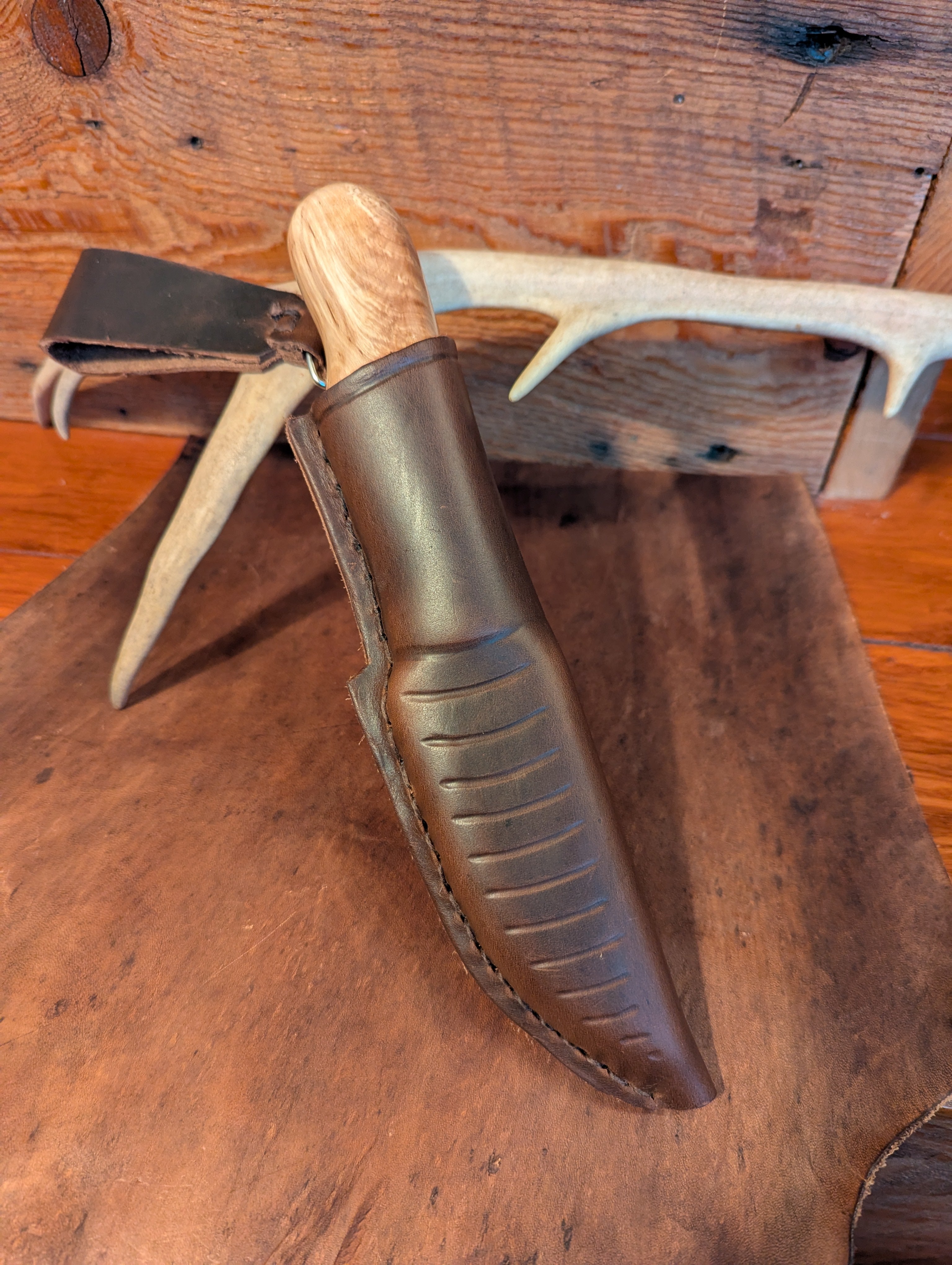 New Mountain Knives - Hickory/Reindeer antler #7