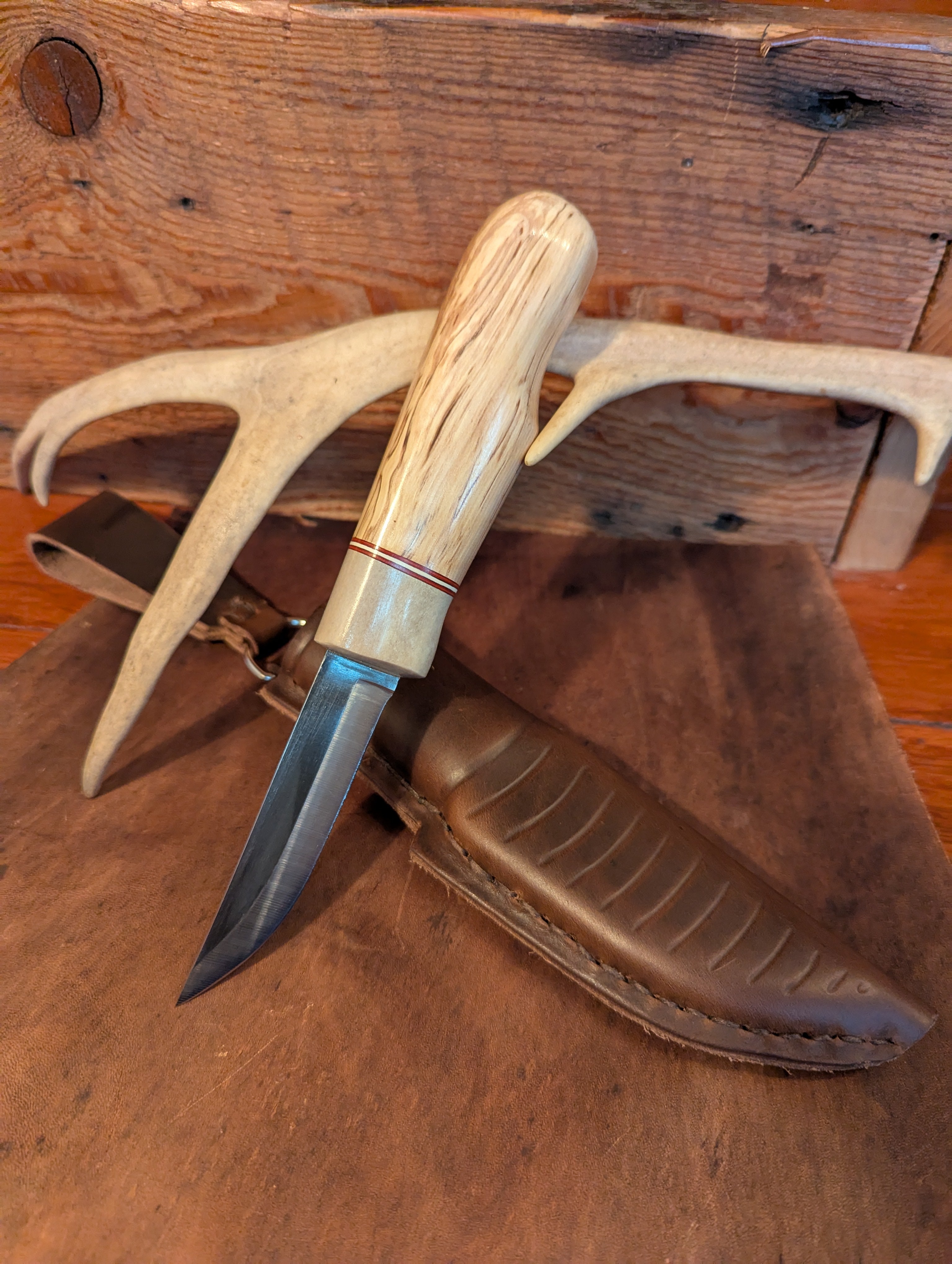 New Mountain Knives - Hickory/Reindeer antler #7
