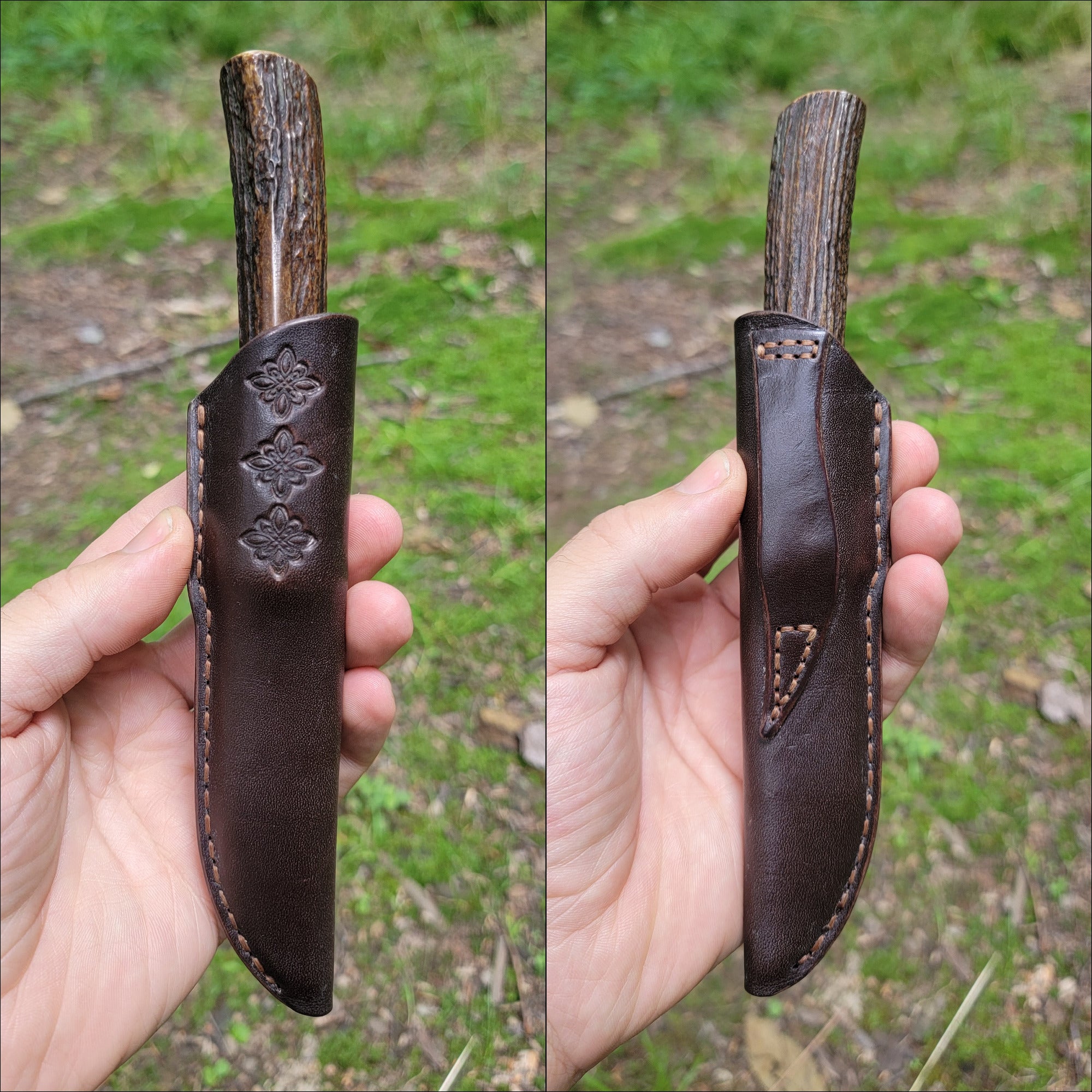 Pete's Custom Knives - All-around Knife. Lauri 95 - Turquoise with Black web #35