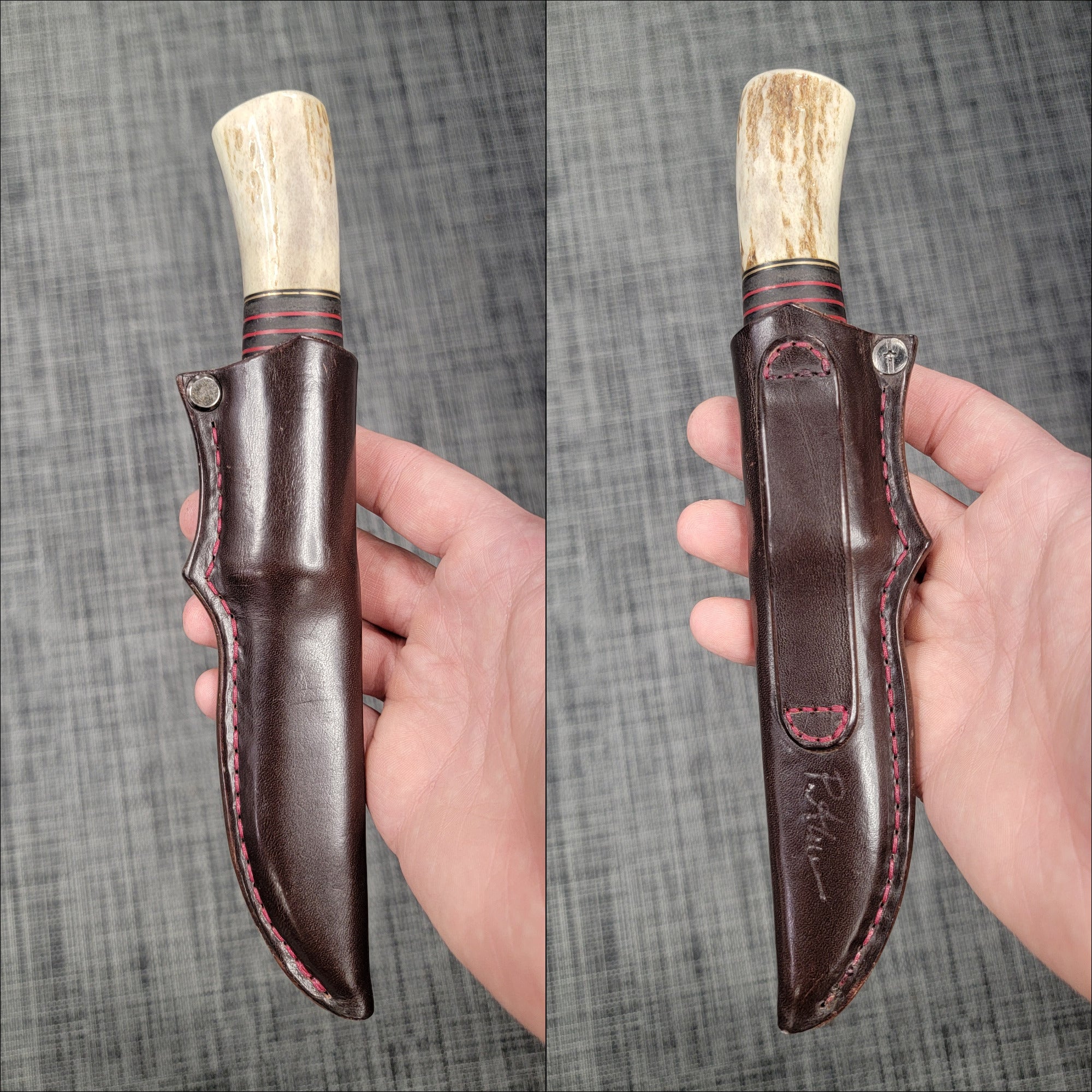 Pete's Custom Knives - Scagel Style Hunter. Convex grind 105 80CrV2 blade. #41