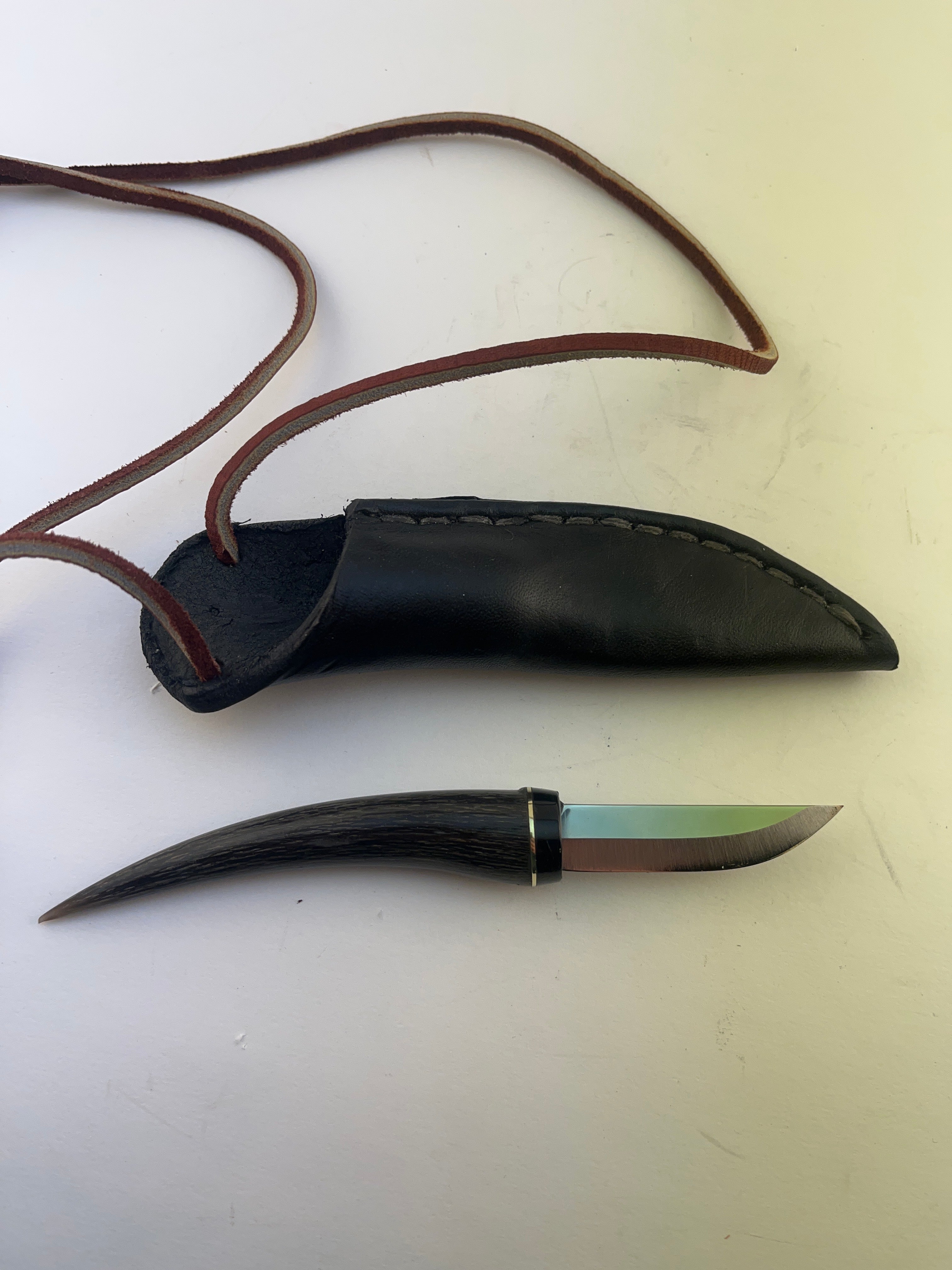 Skala Custom Knives - Bos Bok Handle Neck Knife #133