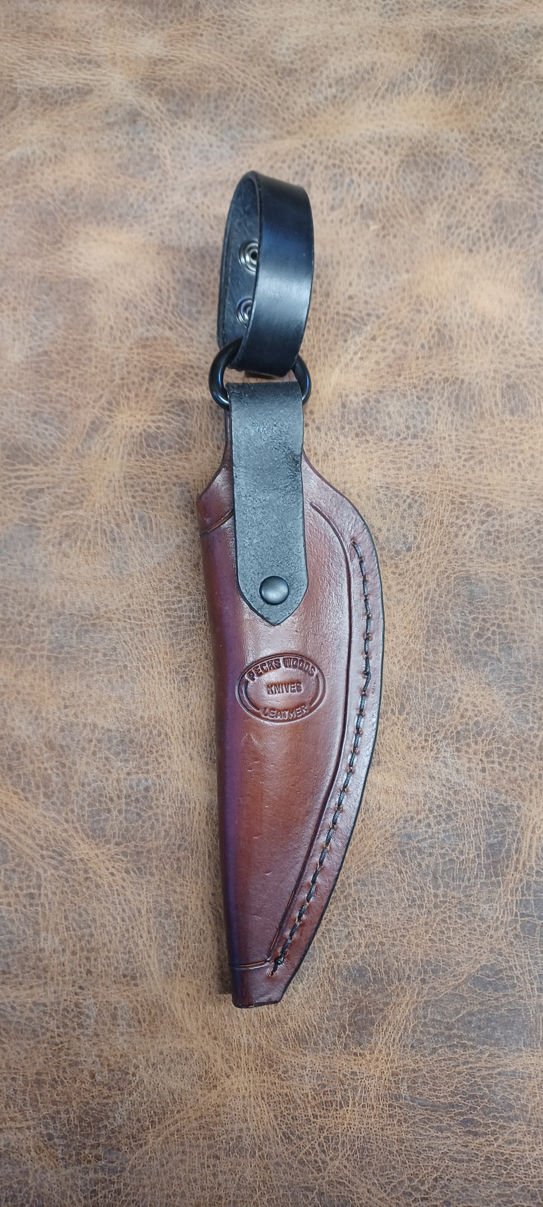 Pecks Woods Leather - Black Walnut / Leather Spacer #156