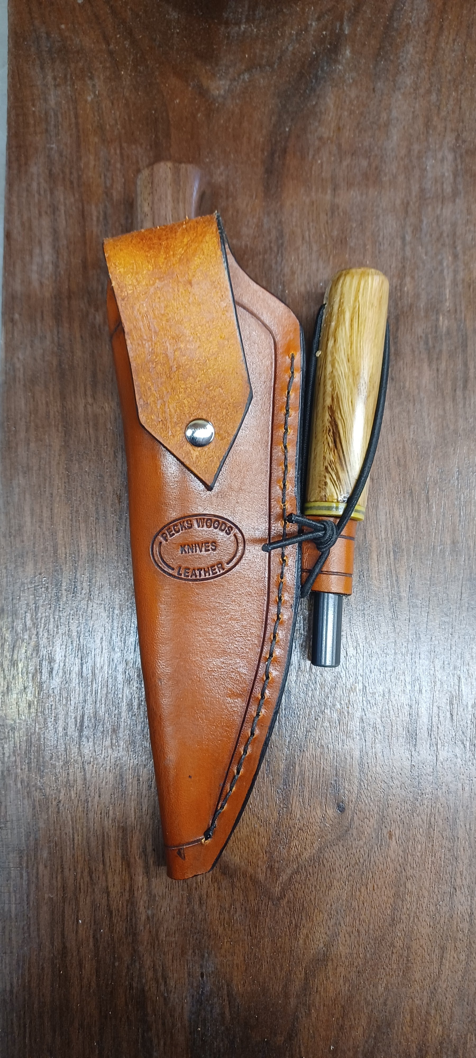 Pecks Woods Leather - Black Walnut / G10 / Ferro Rod #168