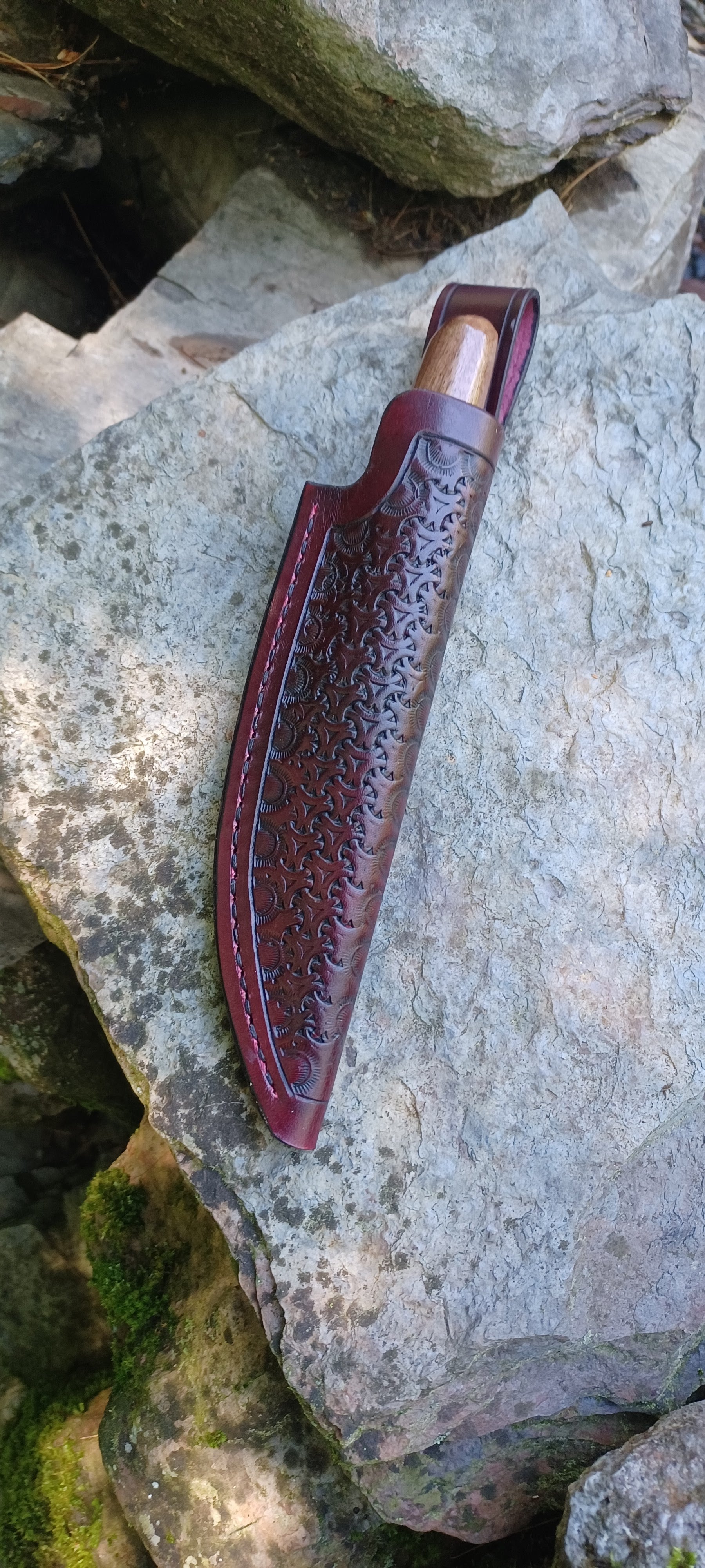 Pecks Woods Leather - Black Walnut and Maple / G10 Spacers #170