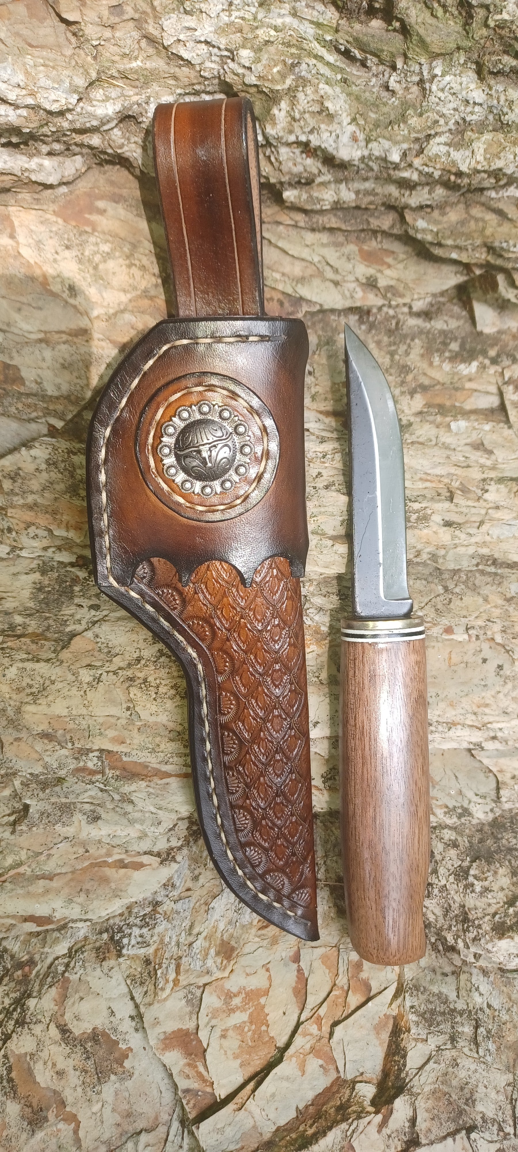 Pecks Woods Leather - Black Walnut / G10 #177