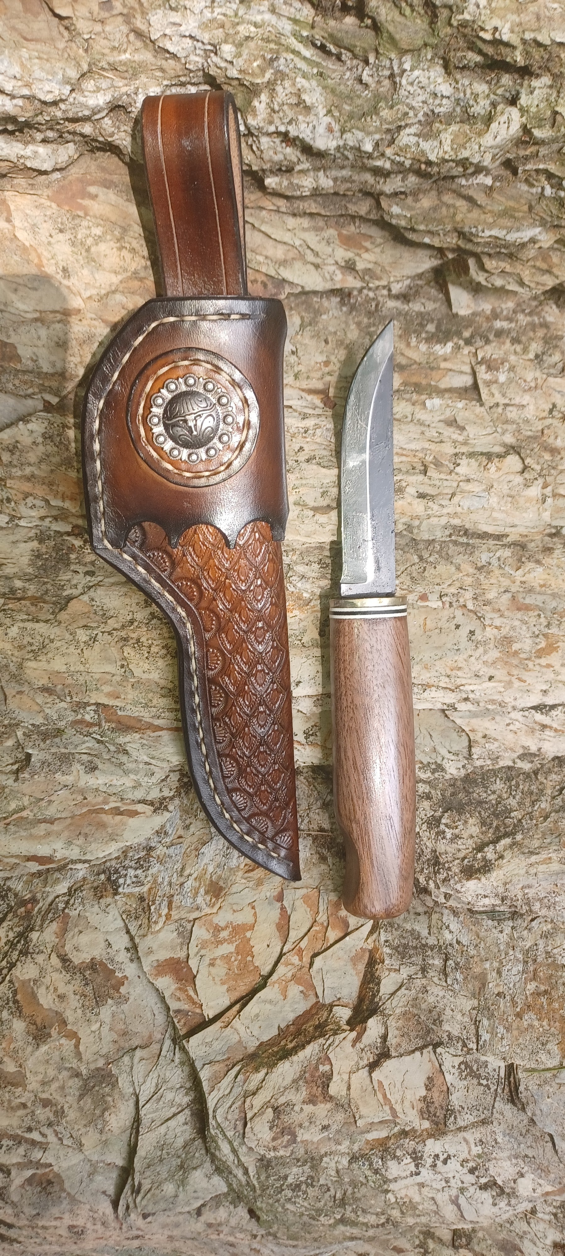 Pecks Woods Leather - Black Walnut / G10 #177
