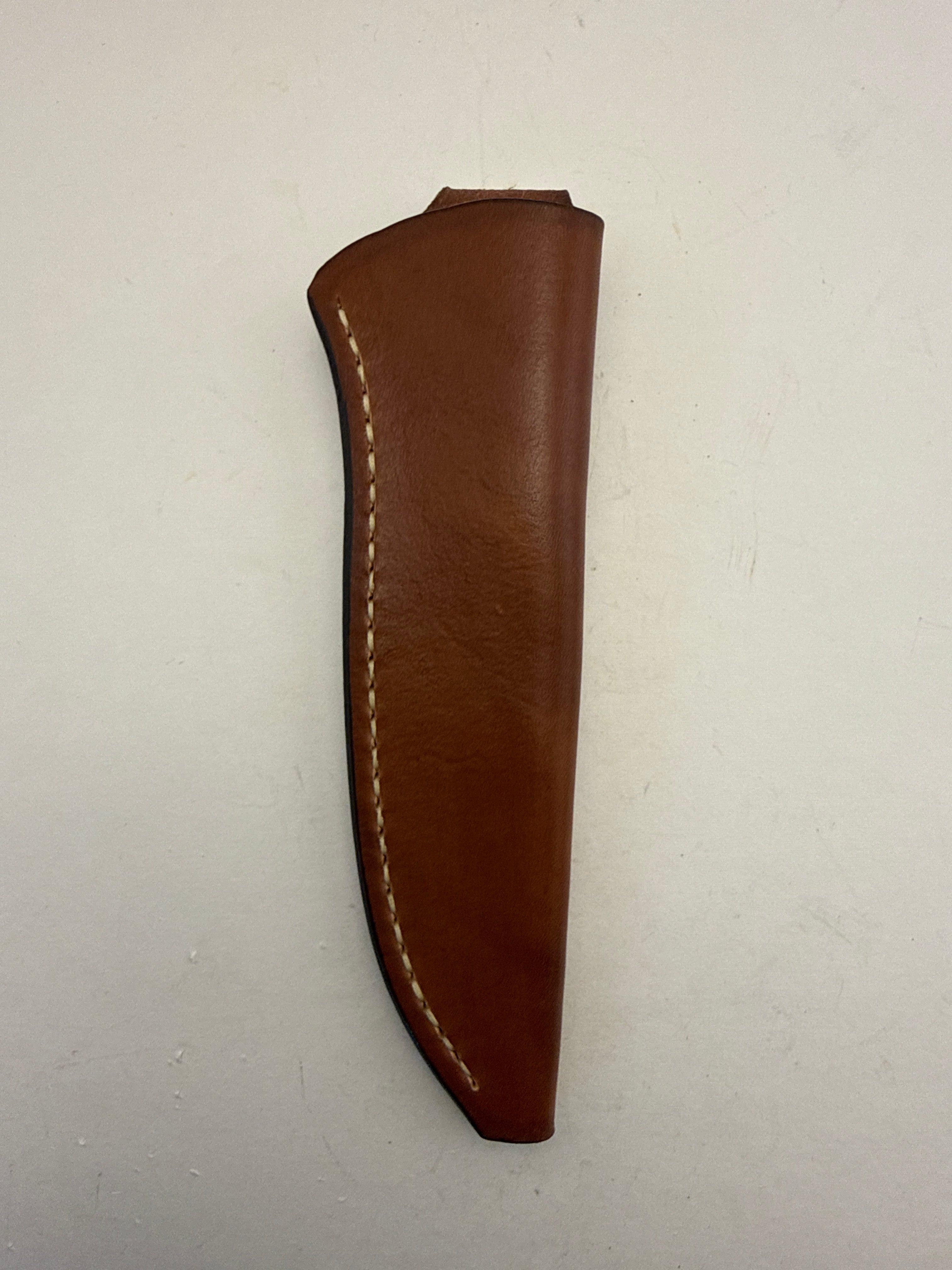 Ragweed Forge Mora Knife Sheath #7 Narrow - 8/9oz Leather - Hand Made in our leather shop!