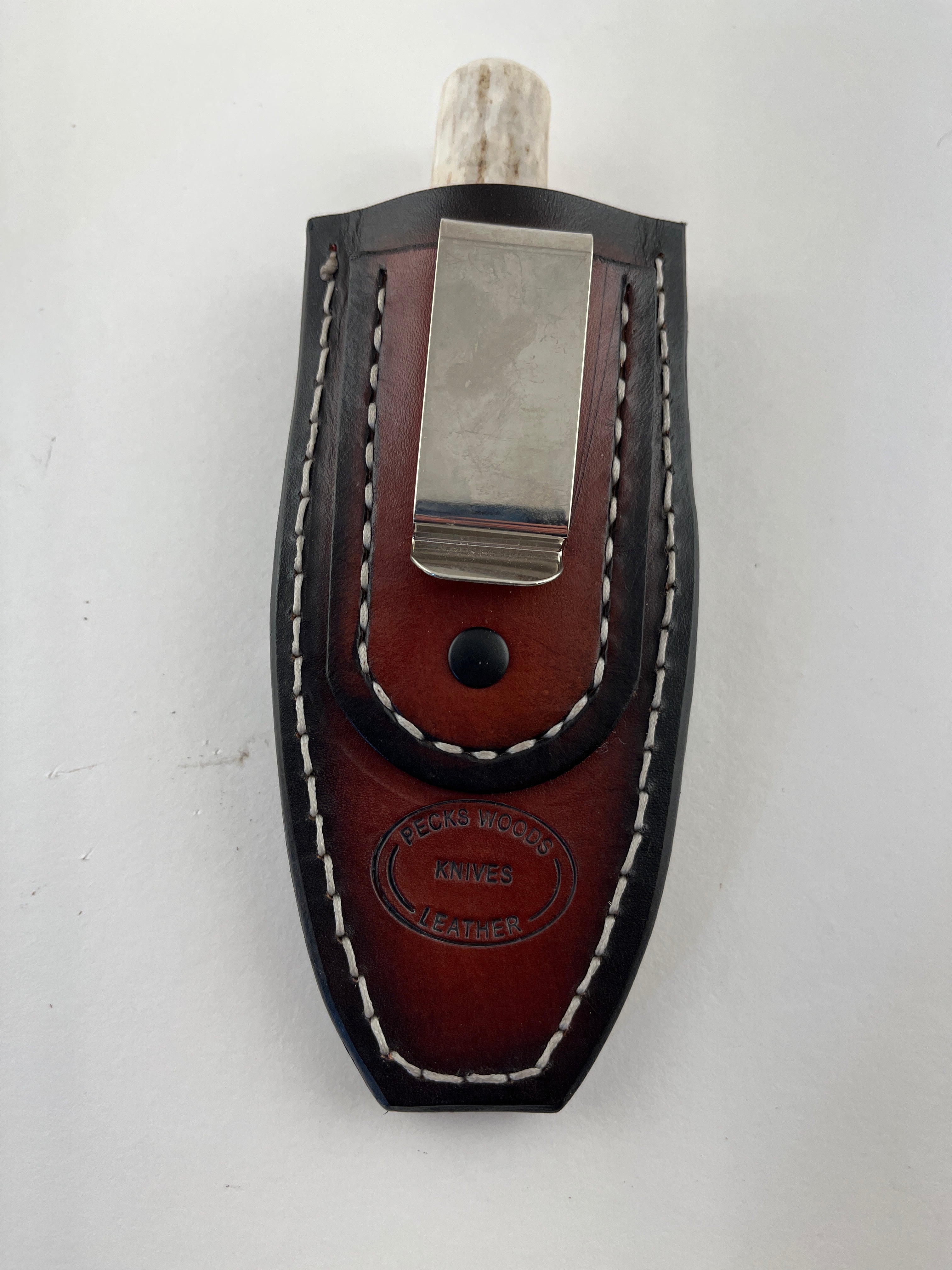 Pecks Woods Leather - Whitetail antler boot knife #122