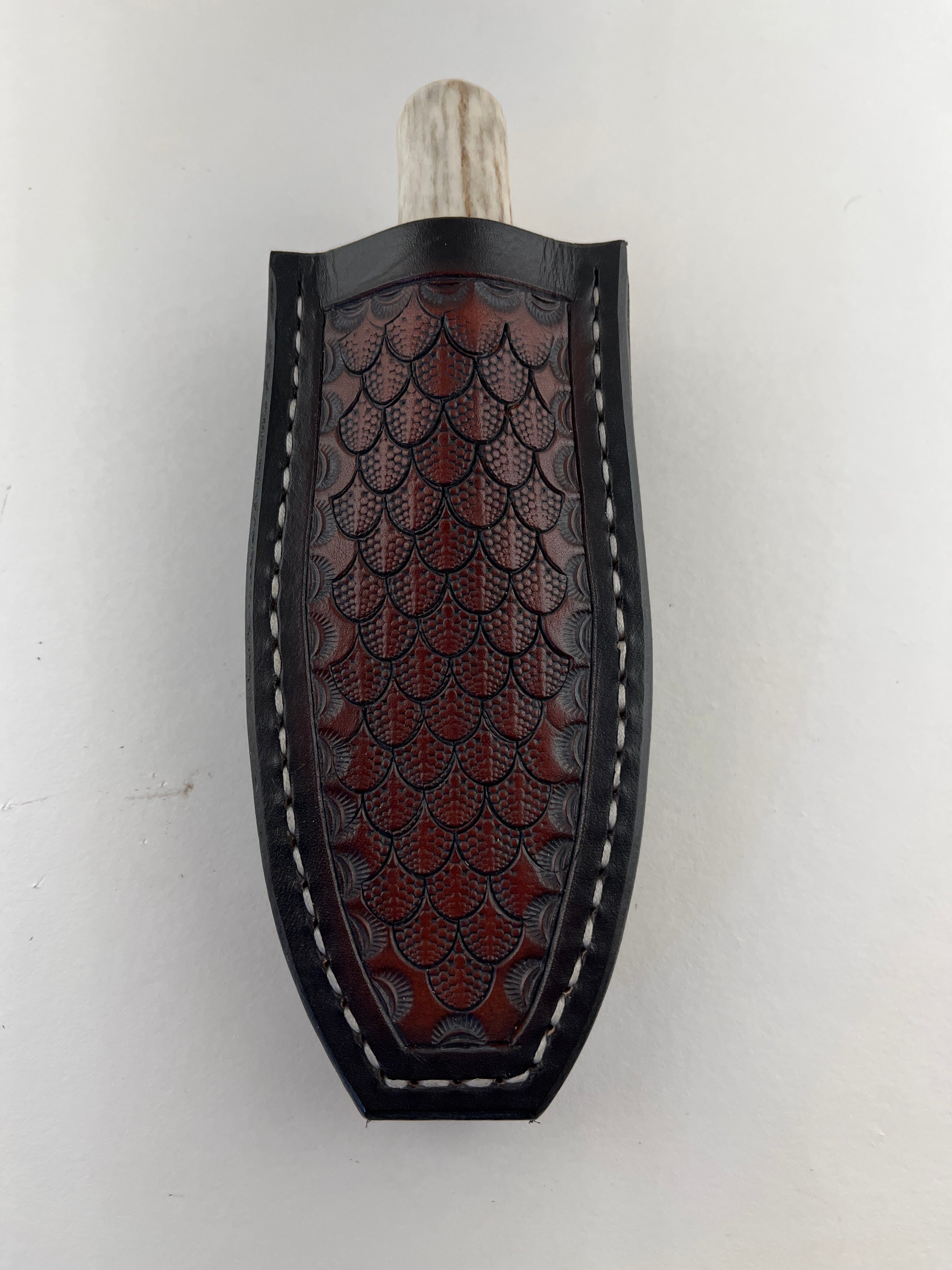 Pecks Woods Leather - Whitetail antler boot knife #122