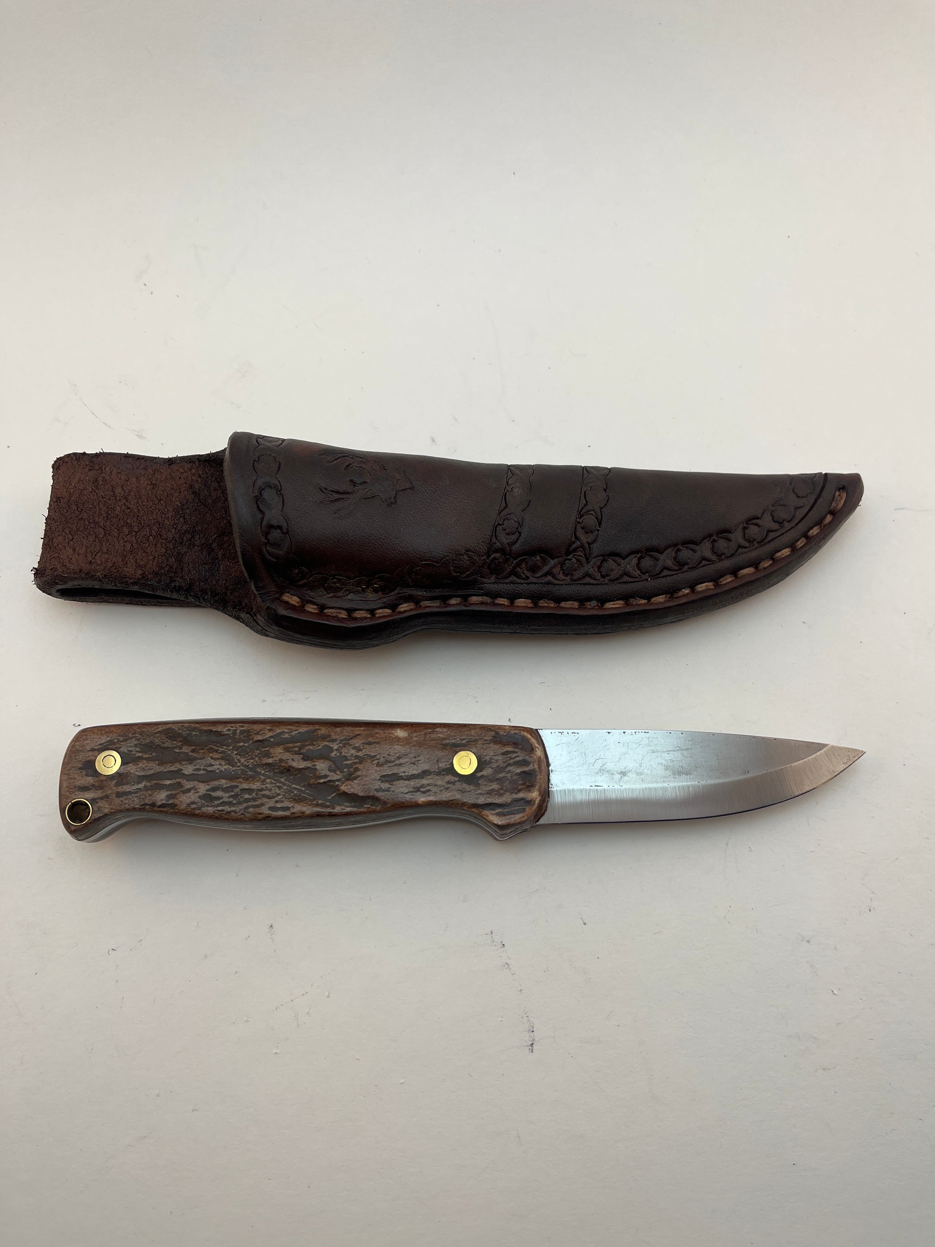 Skala Custom - Full Tang - Moose antler Scales #124