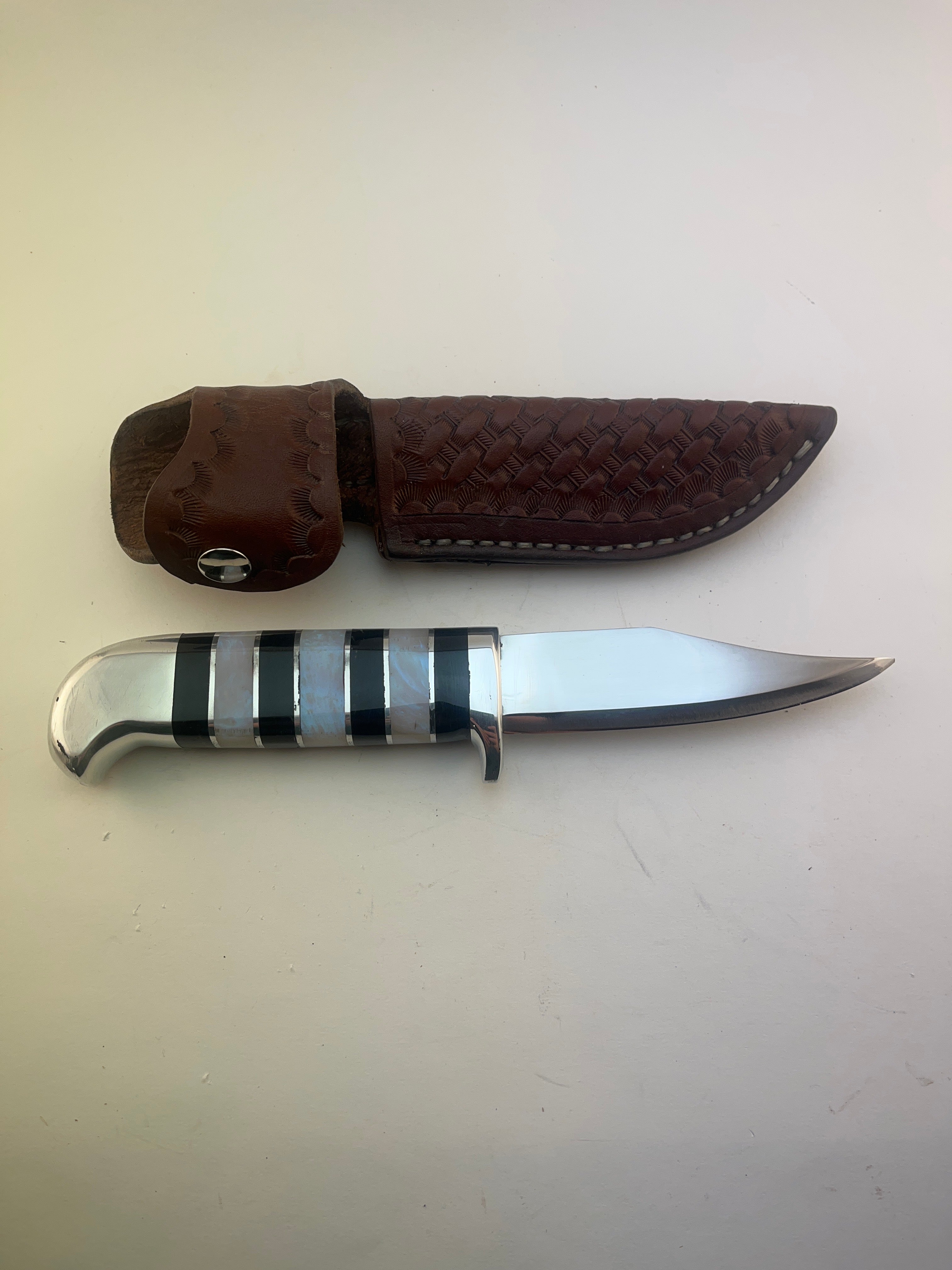 Skala Custom Knives - (Helle Bowie Blade) Buffalo Horn / Acrylic / Aluminum- #137