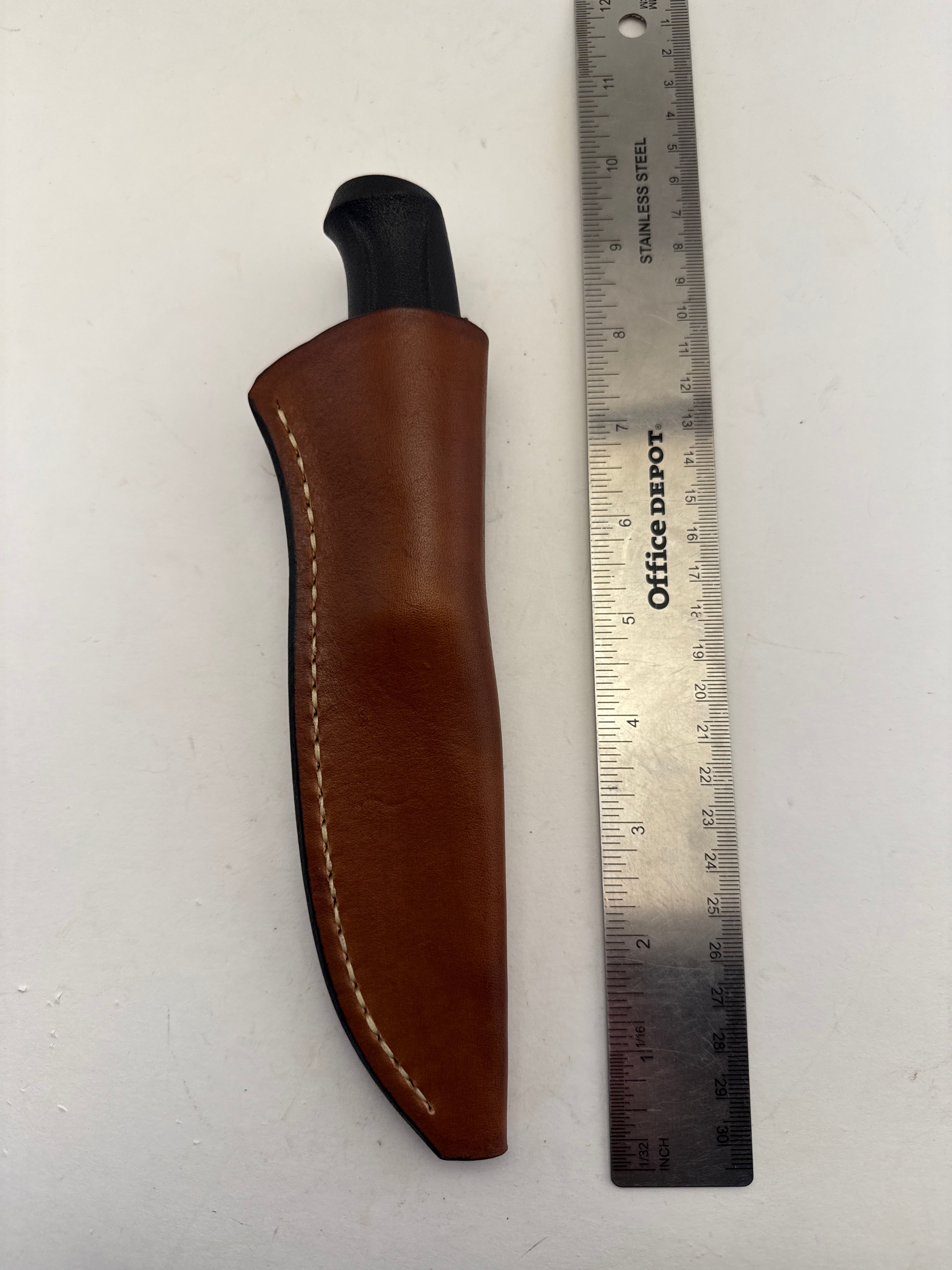 Ragweed Forge Mora Knife Sheath #7 Narrow - 8/9oz Leather - Hand Made in our leather shop!