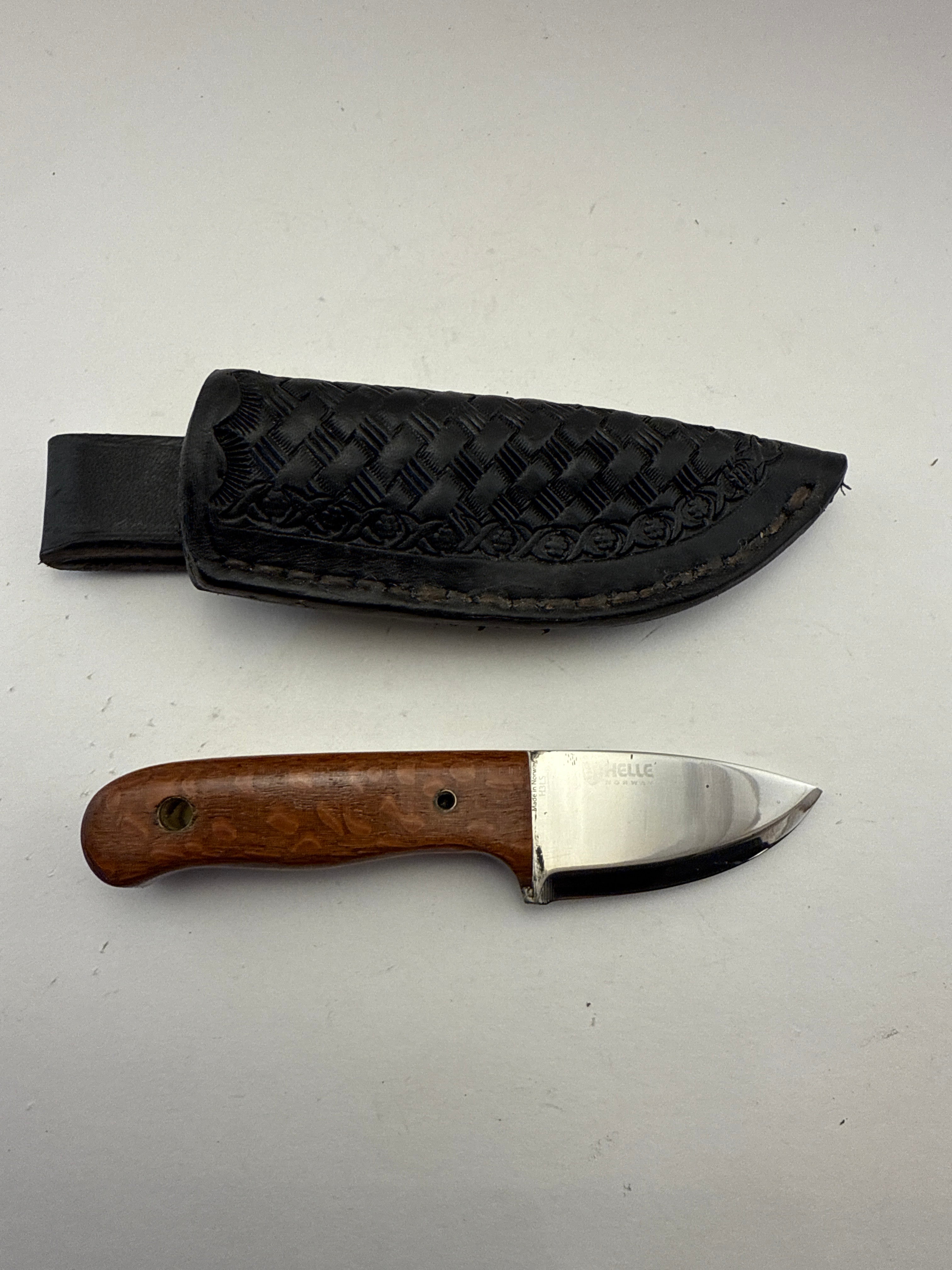 Skala Custom Knives - (Helle Mandra H3LS Blade) Leopardwood Handle - #157