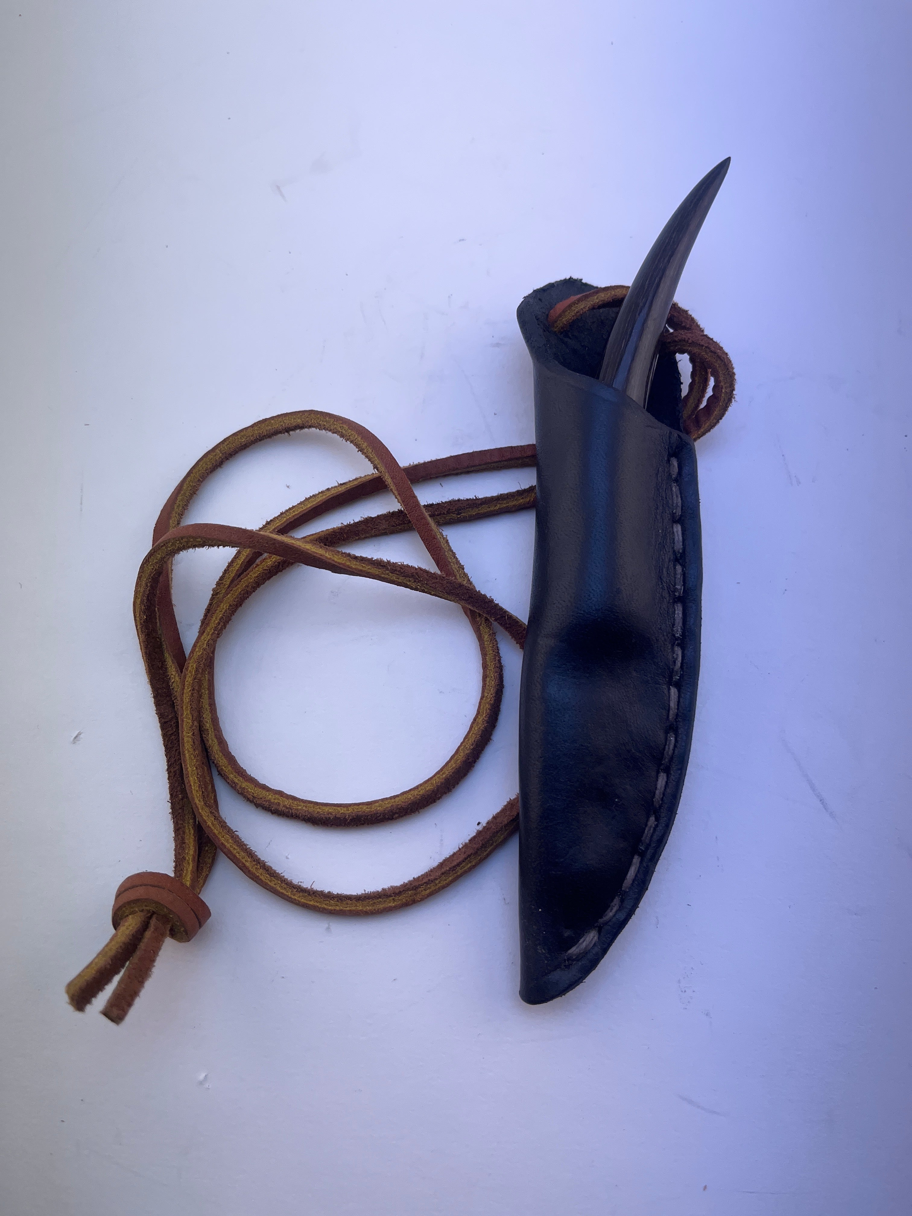 Skala Custom Knives - Bos Bok Handle Neck Knife #134
