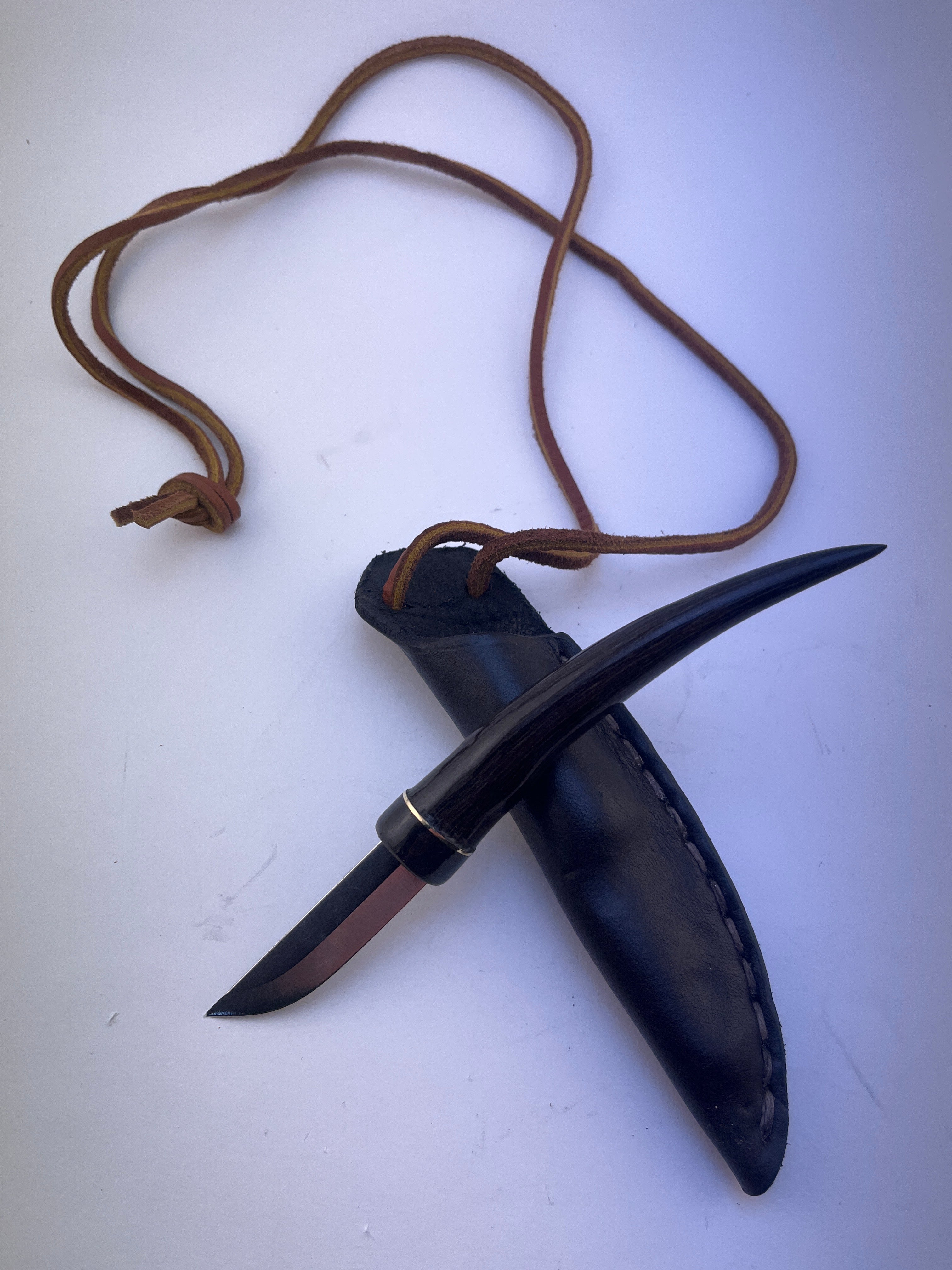 Skala Custom Knives - Bos Bok Handle Neck Knife #134