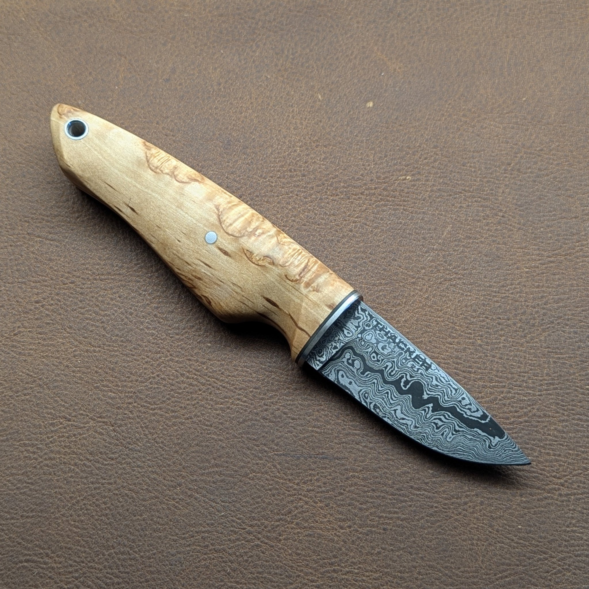 Thacker Knives #18 Damascus Bruk Puukko EDC