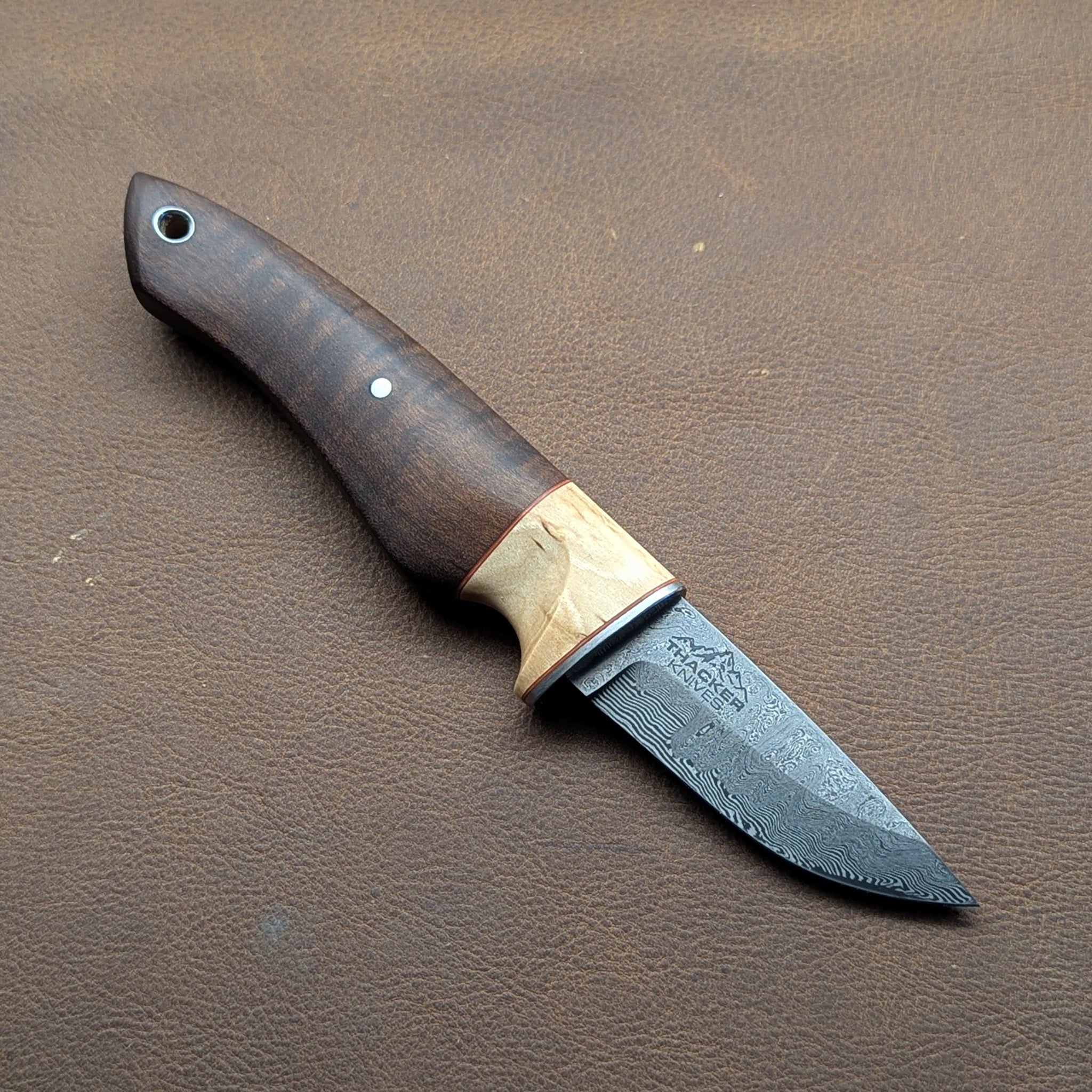Thacker Knives #19 Damascus Puukko EDC
