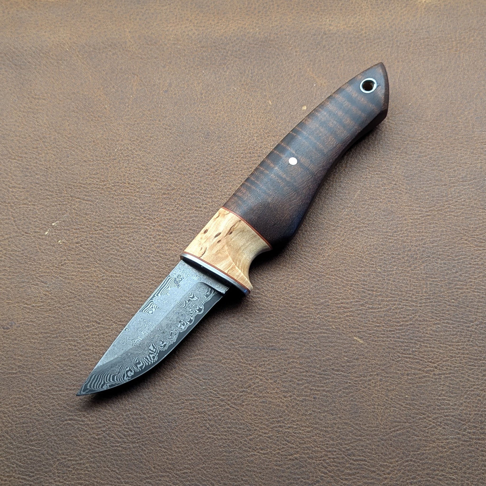 Thacker Knives #19 Damascus Puukko EDC