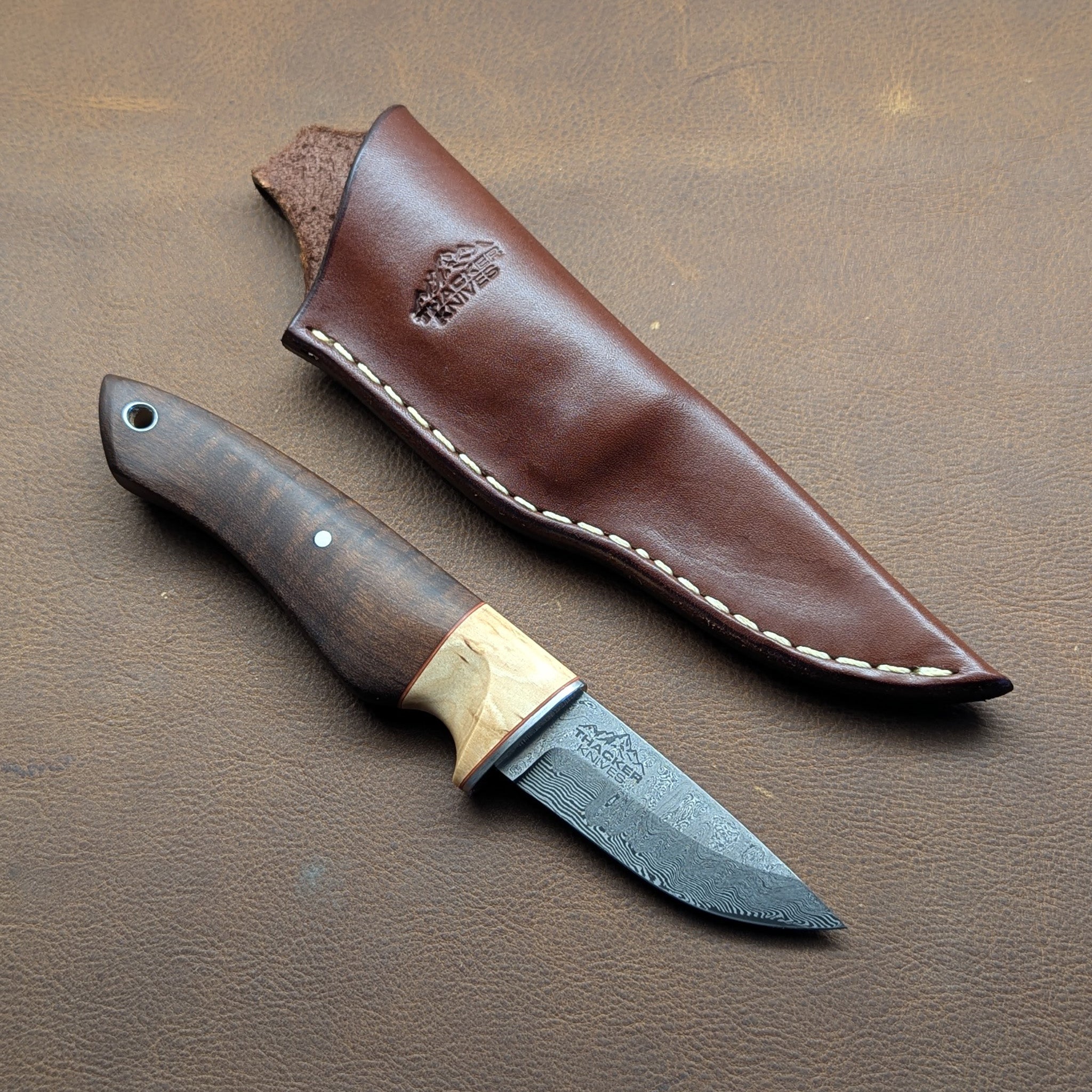 Thacker Knives #19 Damascus Puukko EDC