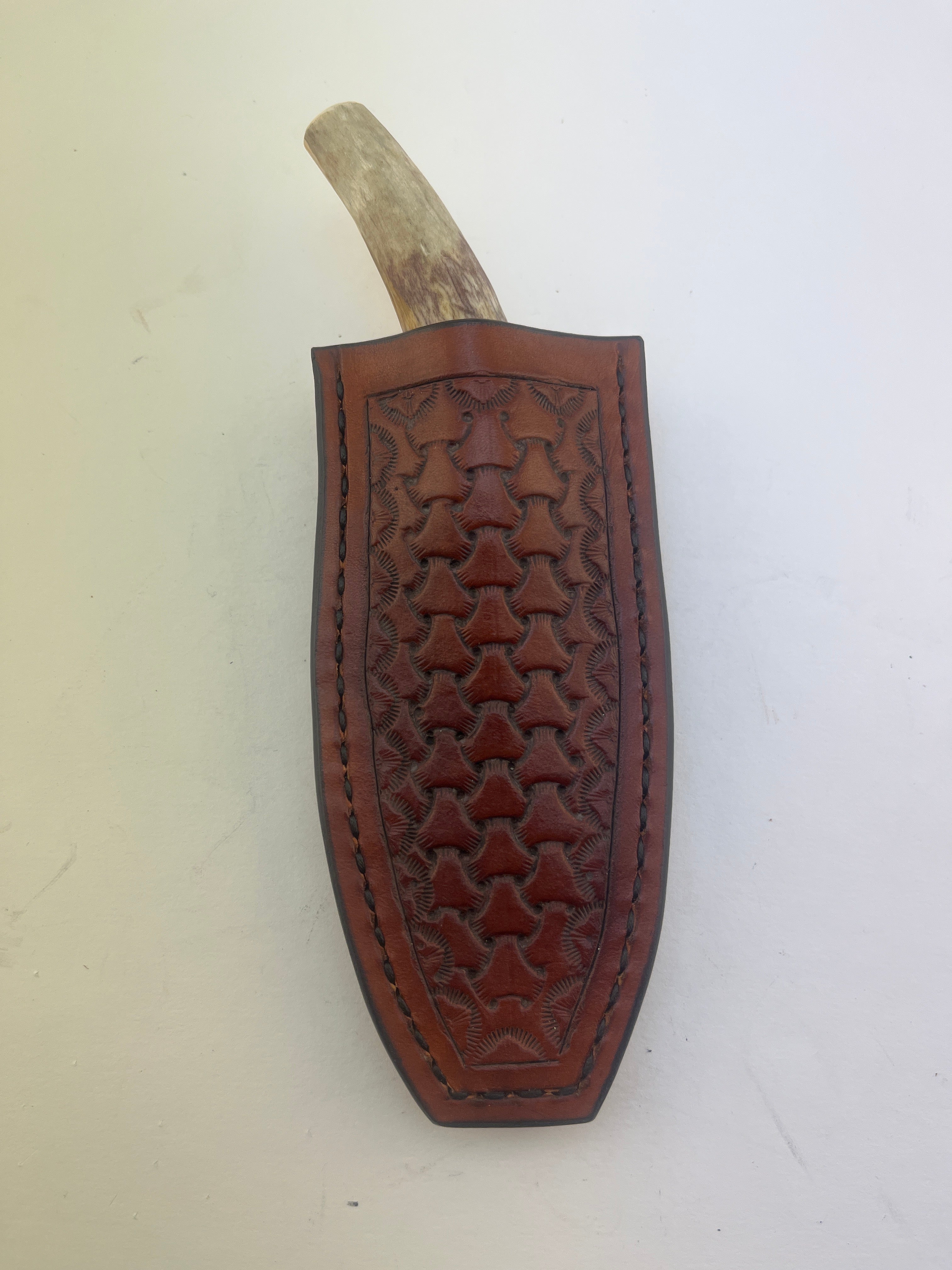 Pecks Woods Leather - Whitetail antler boot knife #111