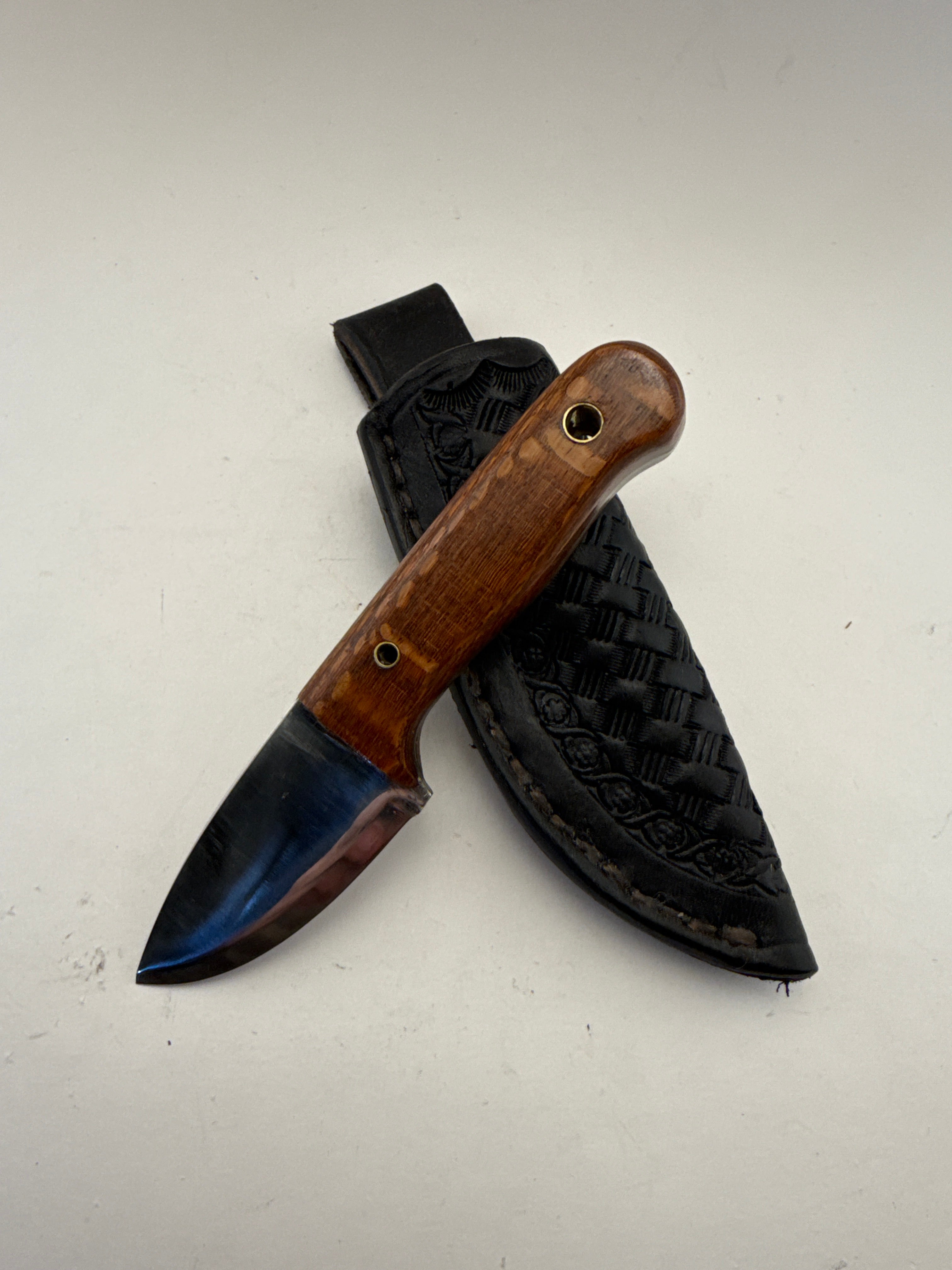 Skala Custom Knives - (Helle Mandra H3LS Blade) Leopardwood Handle - #157