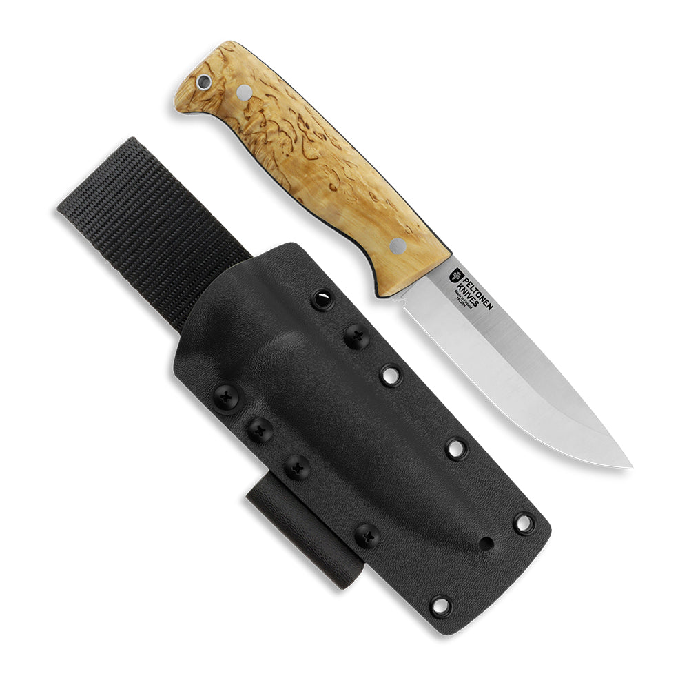 Peltonen M07 Ranger Puukko Full Tang, Curly Birch, Kydex Sheath FJP504