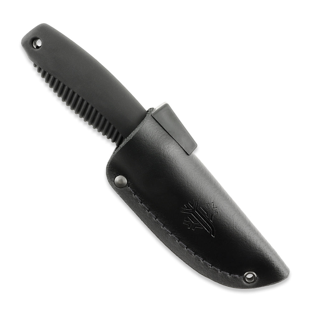 Peltonen M23 Ranger Cub N690 Stainless Knife Leather Sheath (Black) FJP609