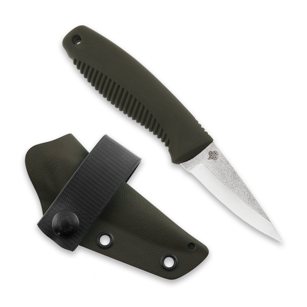 Peltonen M23 Ranger Cub N690 Stainless Knife Kydex Sheath (Green) FJP612