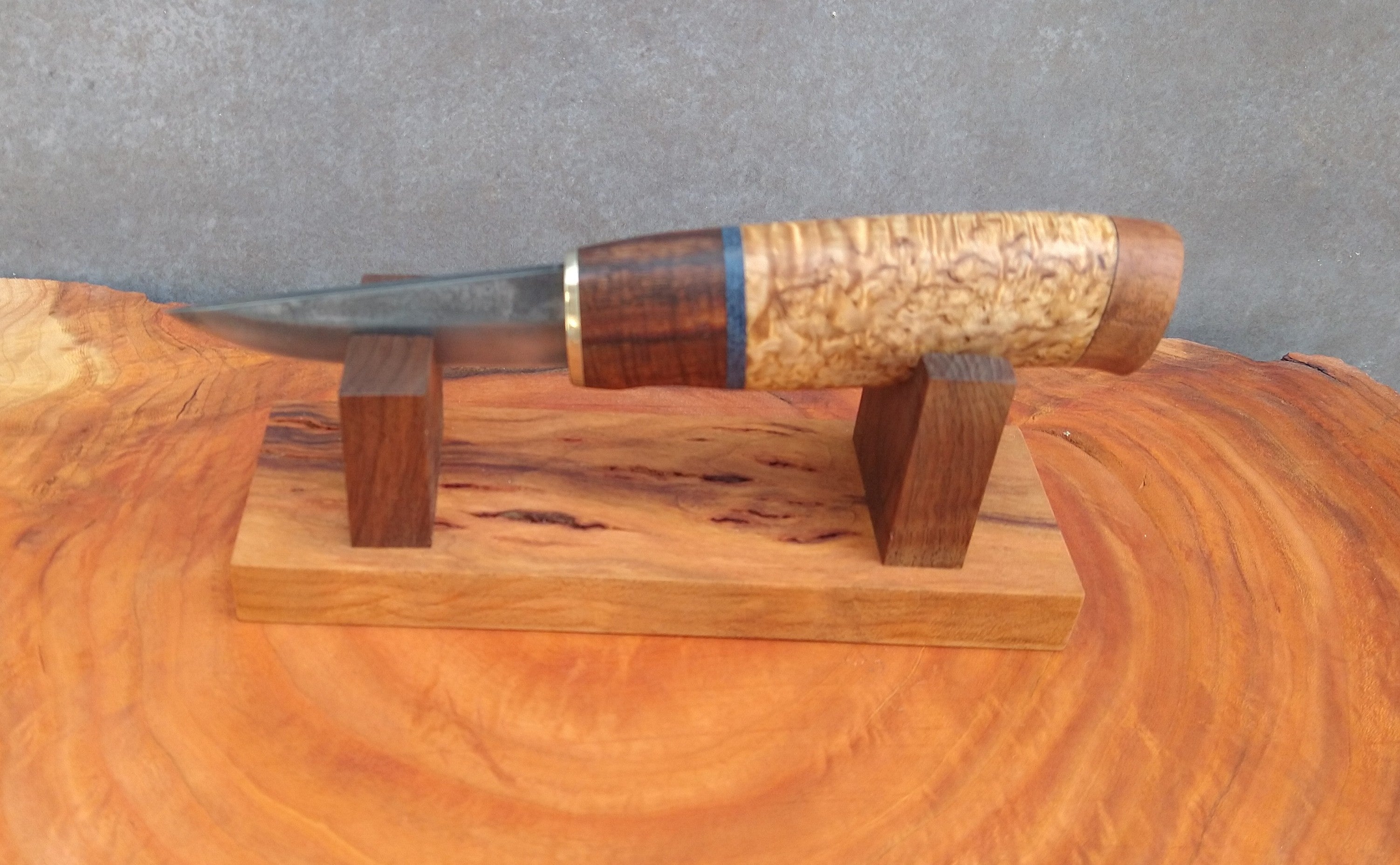 Kola Woodcraft Knives - Lauri Koa / Curly Birch - #16
