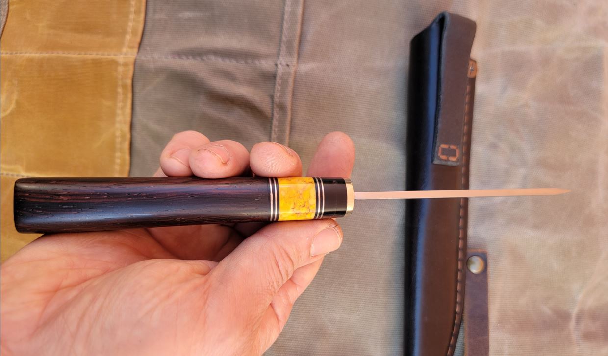 Pete's Custom Knives - Midsize Utility Puukko with TruStone Jasper #17