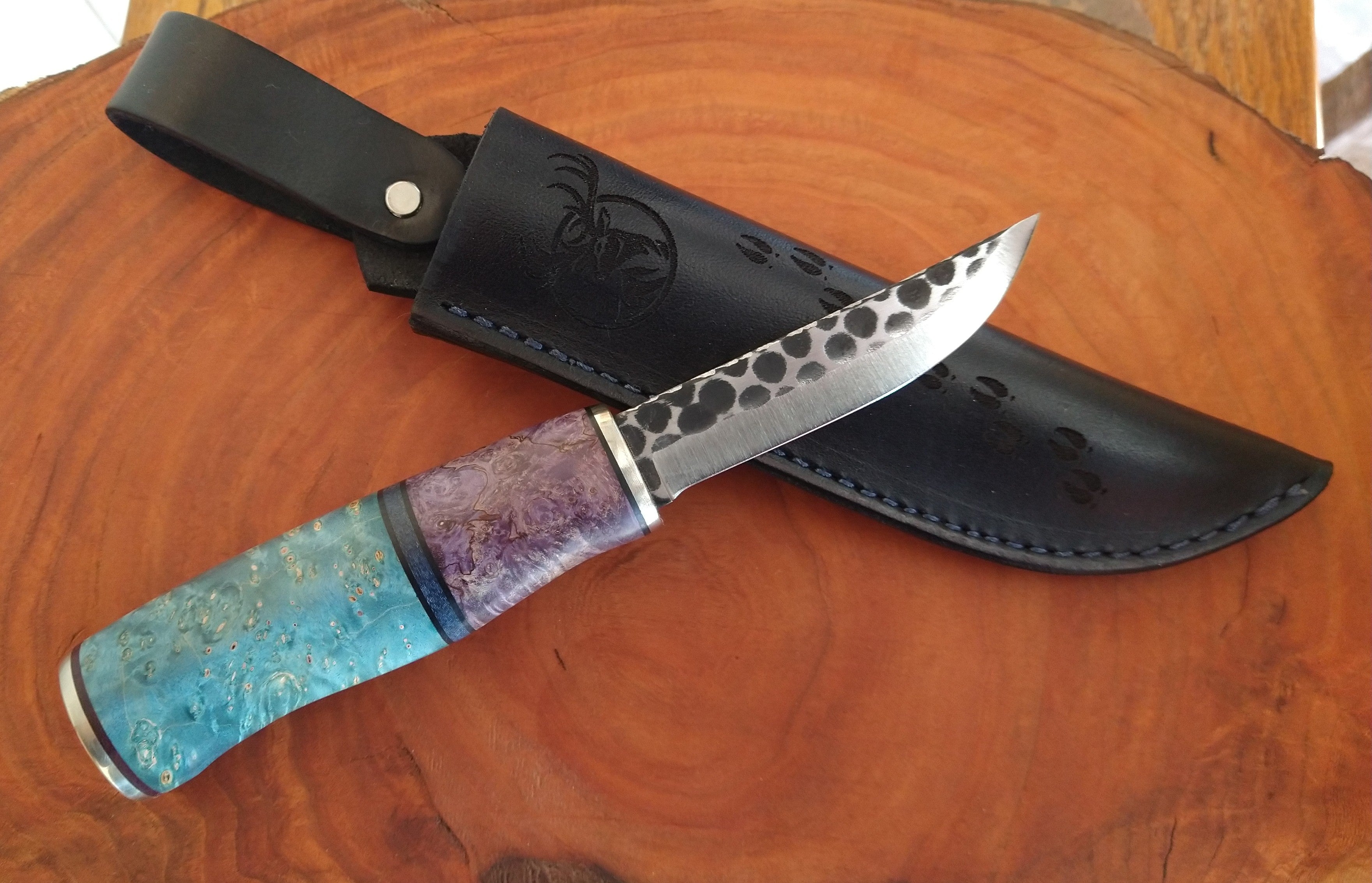 Kola Woodcraft Knives - The Dyed Burl - #19