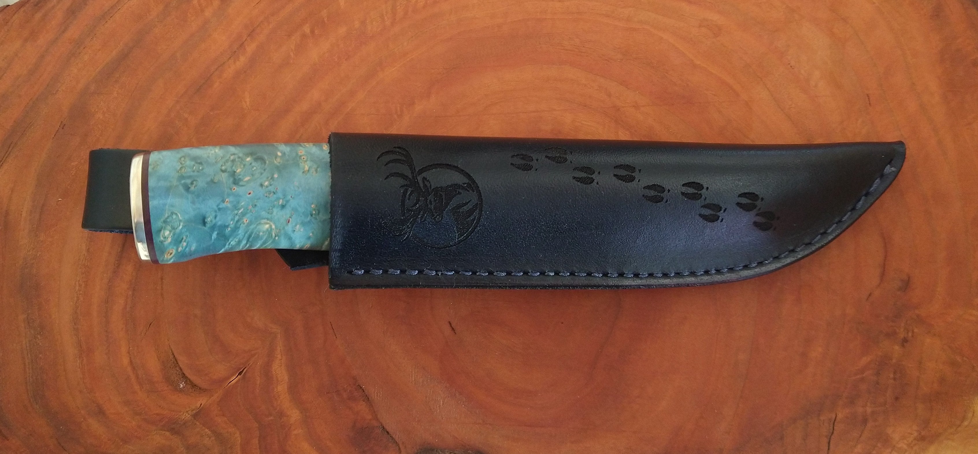 Kola Woodcraft Knives - The Dyed Burl - #19