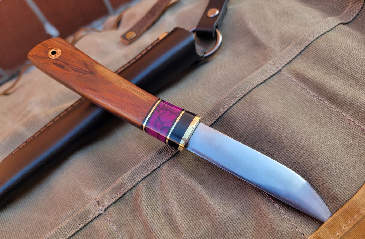 Pete's Custom Knives - Convex Grind Hand forged Puukko #15