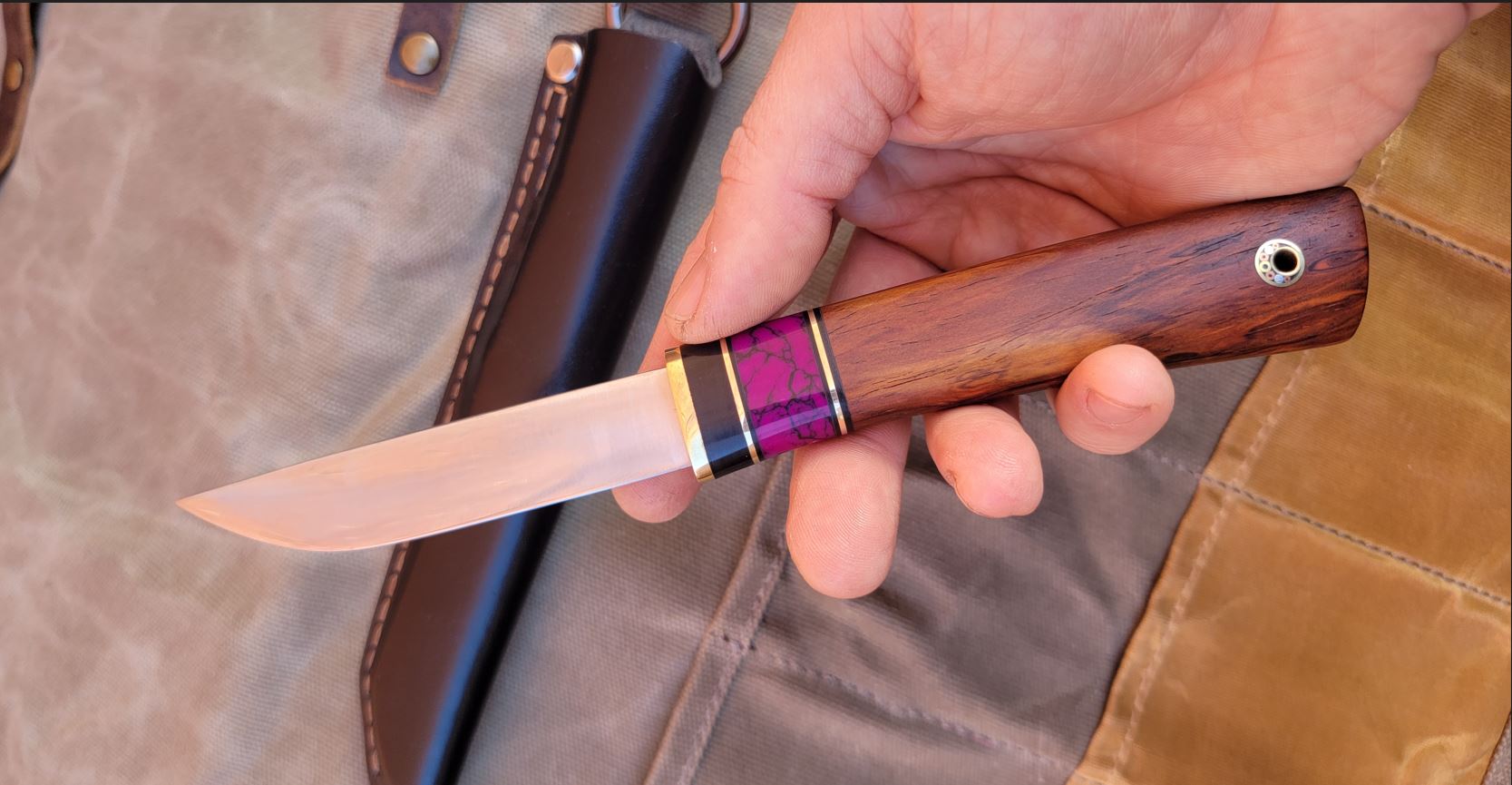 Pete's Custom Knives - Convex Grind Hand forged Puukko #15