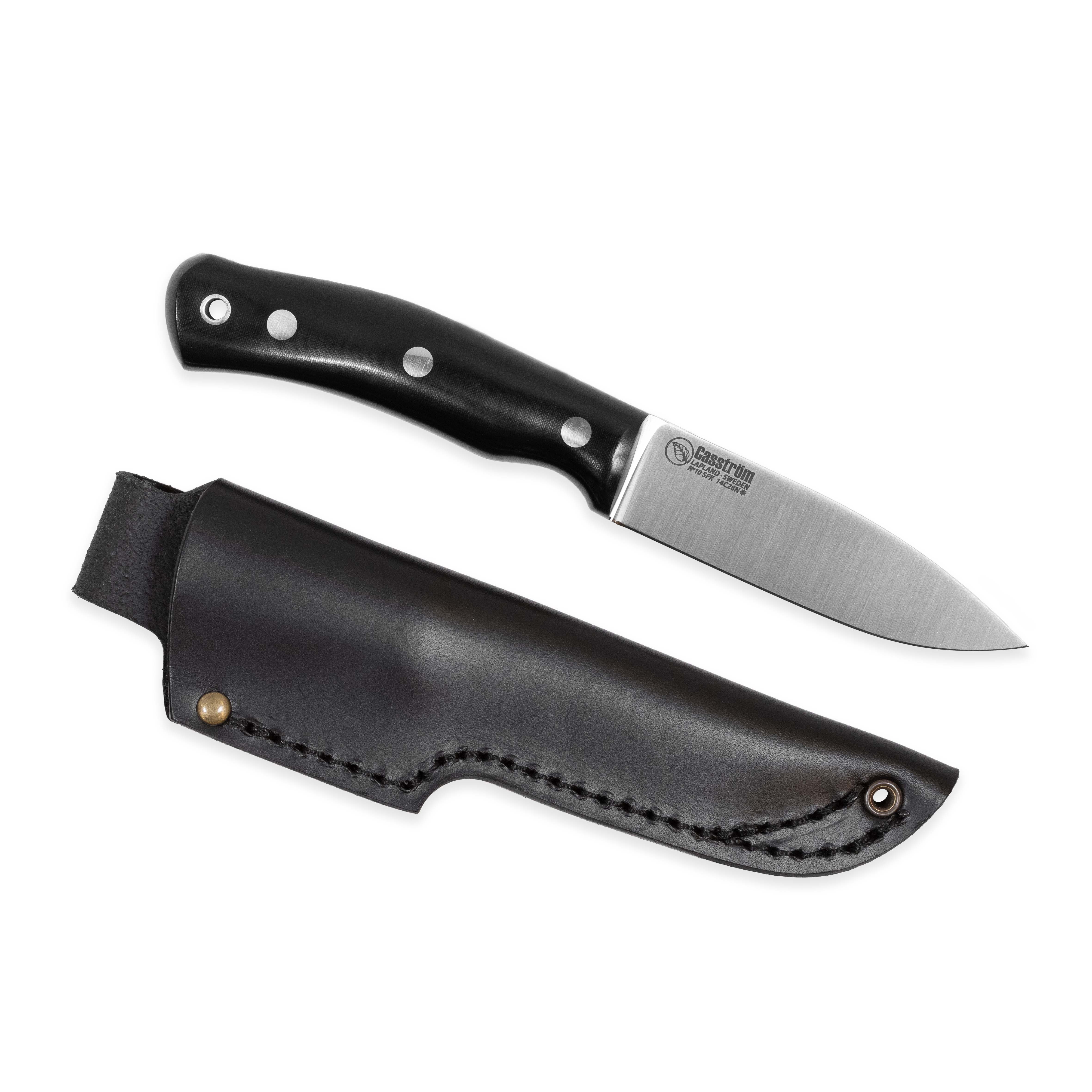 Casstrom No.10 SFK, Stainless, Leather (Handle Material Options)