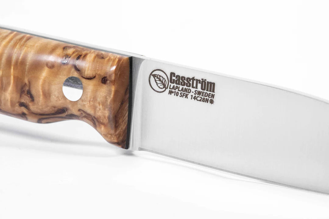 Casstrom No.10 SFK, Stainless, Leather (Handle Material Options)