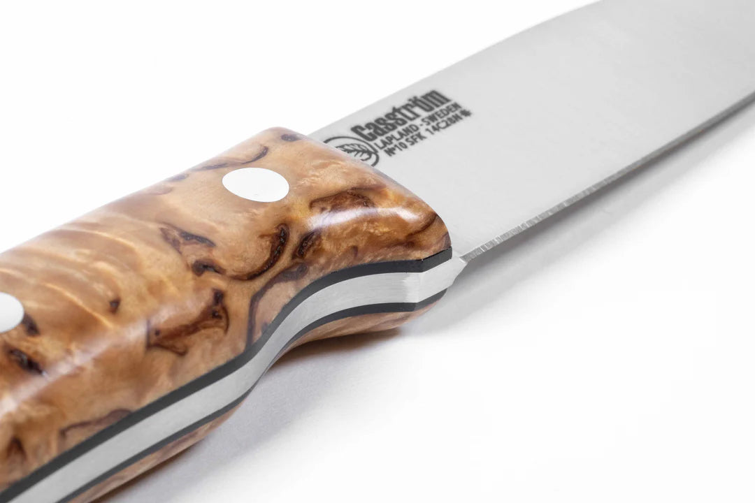 Casstrom No.10 SFK, Stainless, Leather (Handle Material Options)