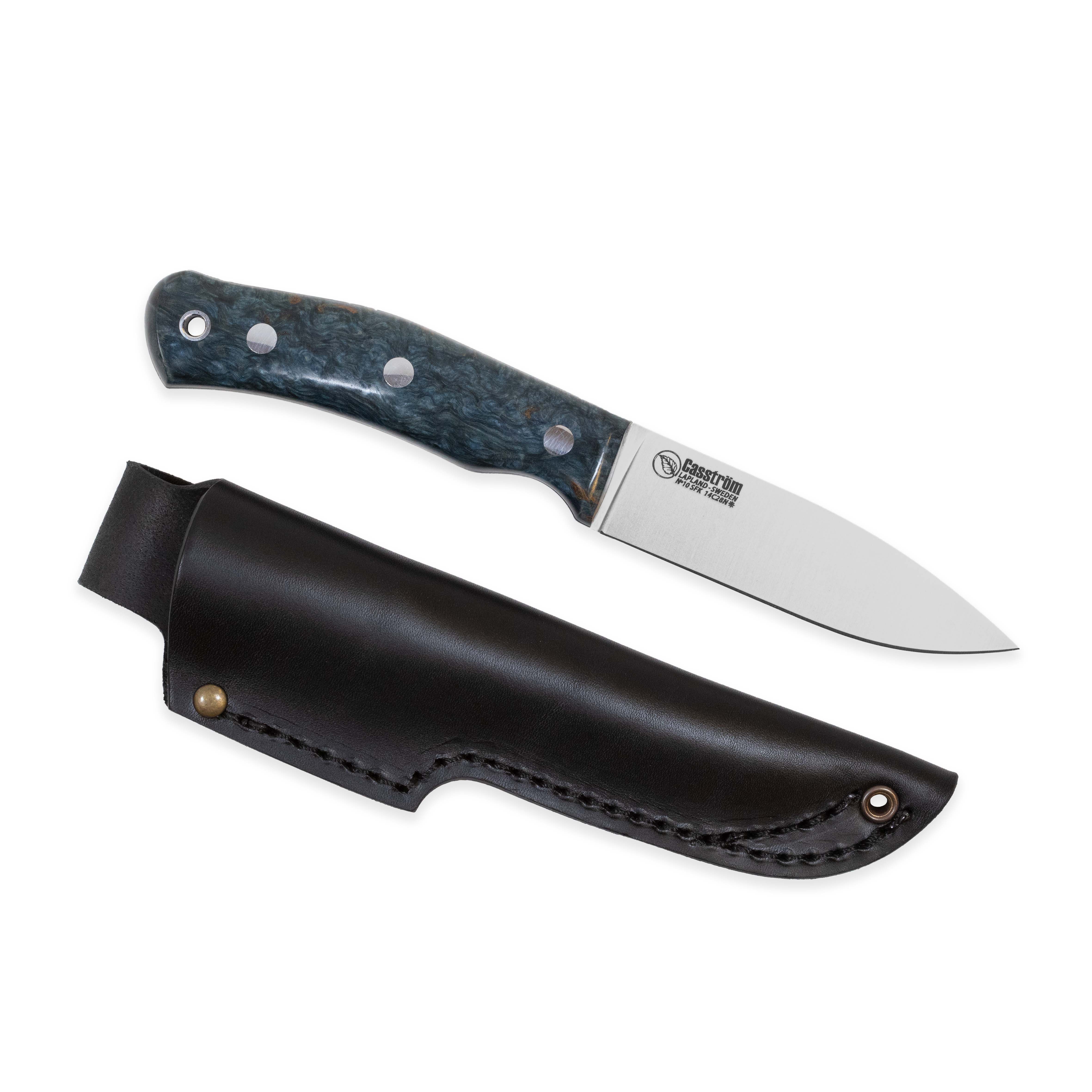 Casstrom No.10 SFK, Stainless, Leather (Handle Material Options)