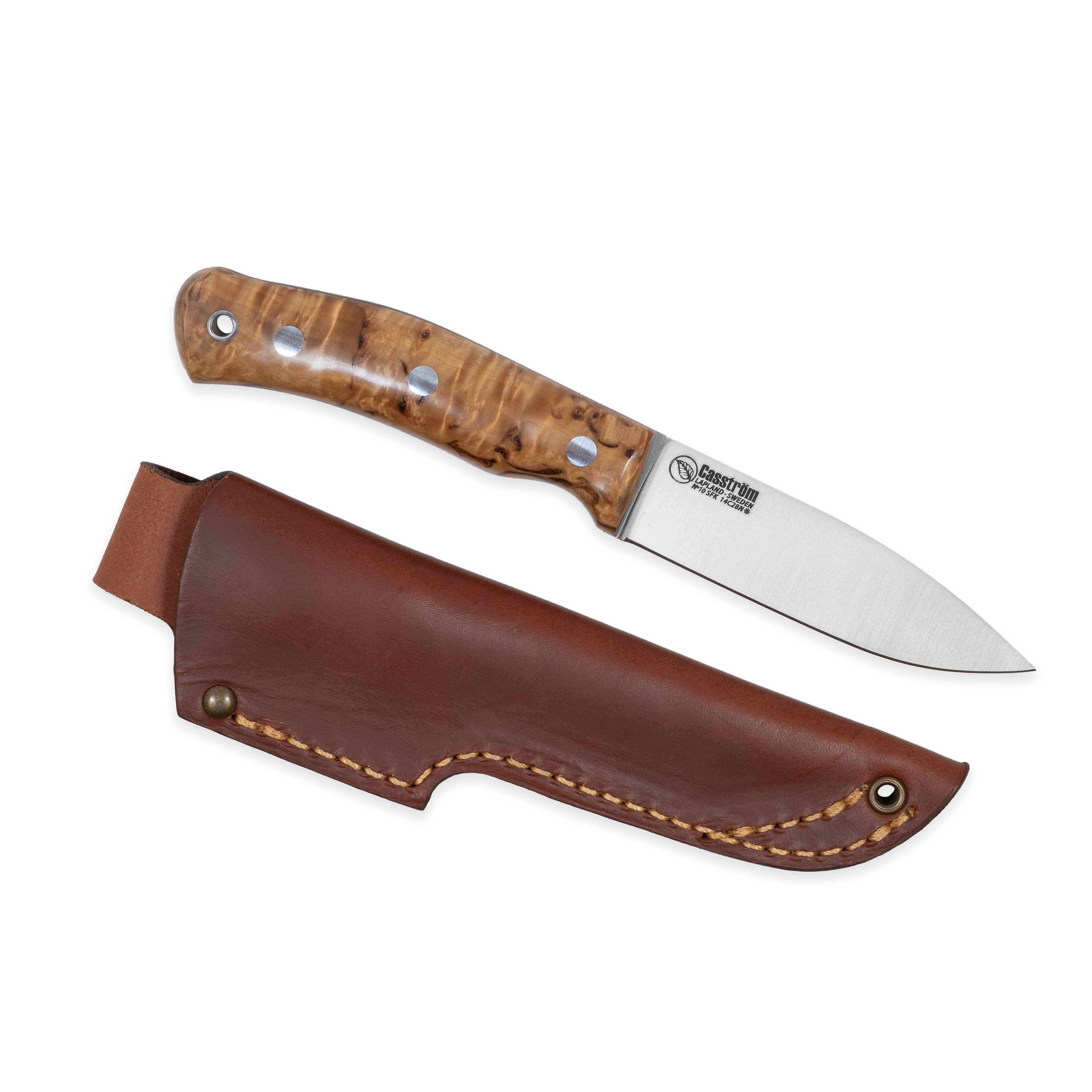Casstrom No.10 SFK, Stainless, Leather (Handle Material Options)