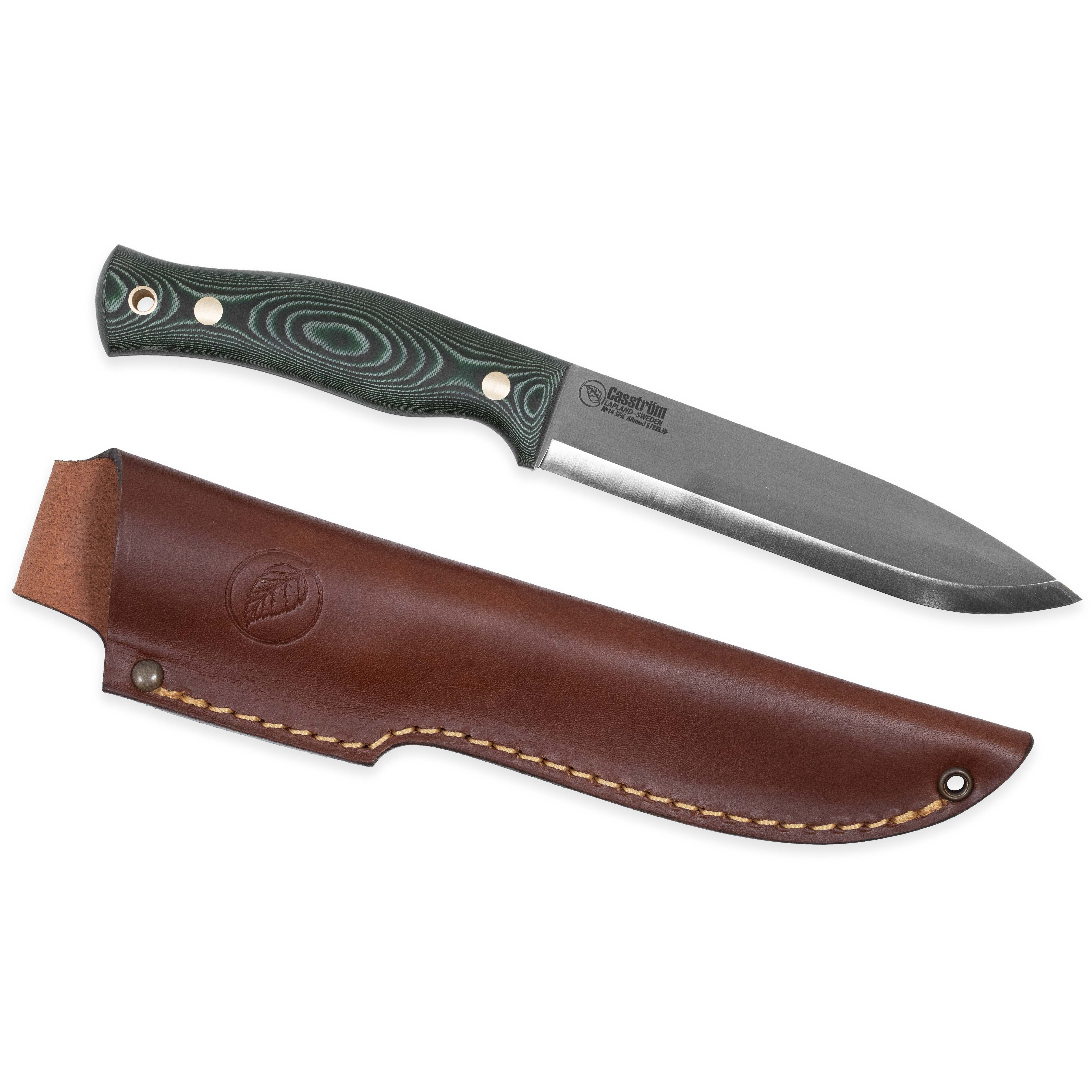 Casstrom No. 14 SFK, Green micarta