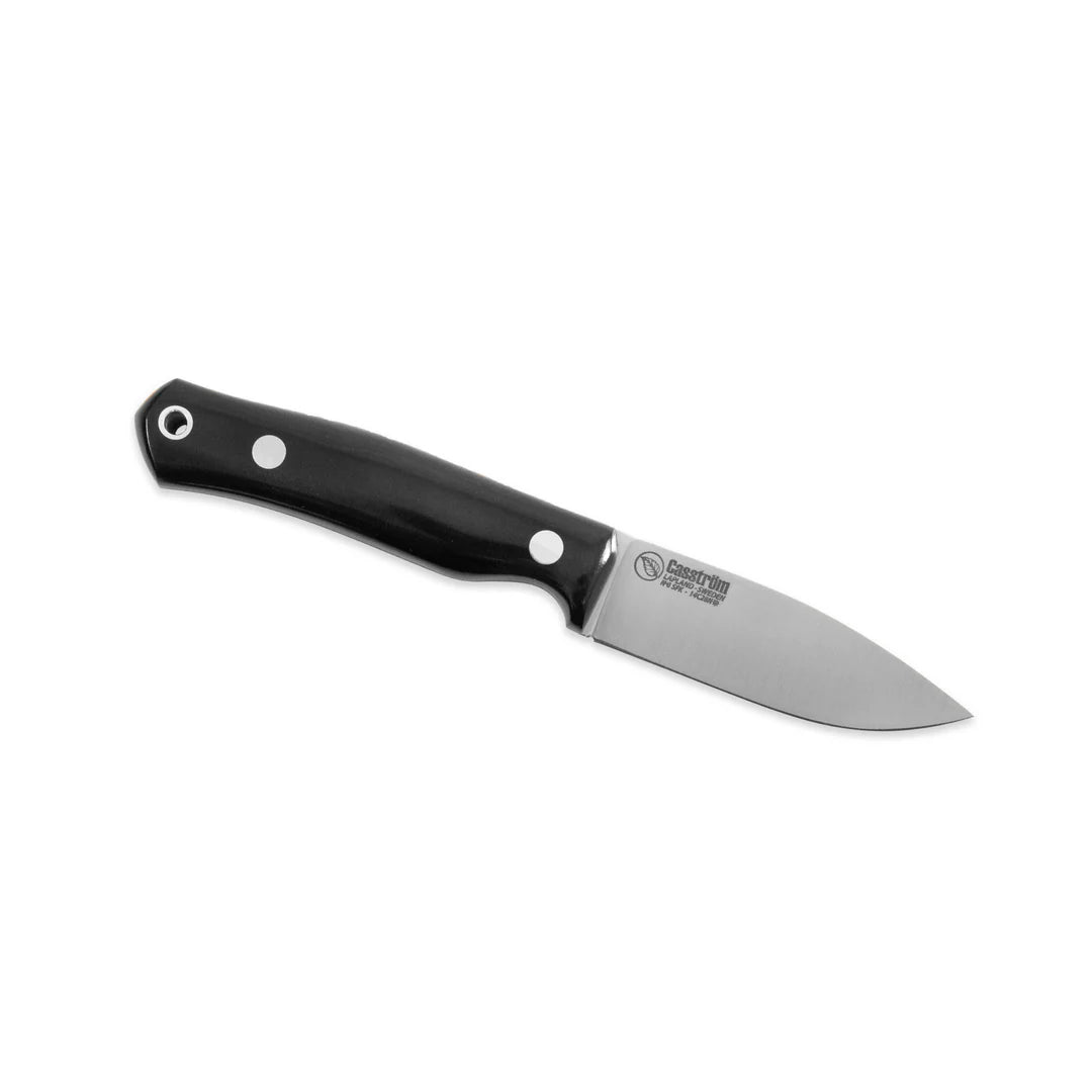 Casstrom No. 8 SFK, Black Micarta, Flat-ground