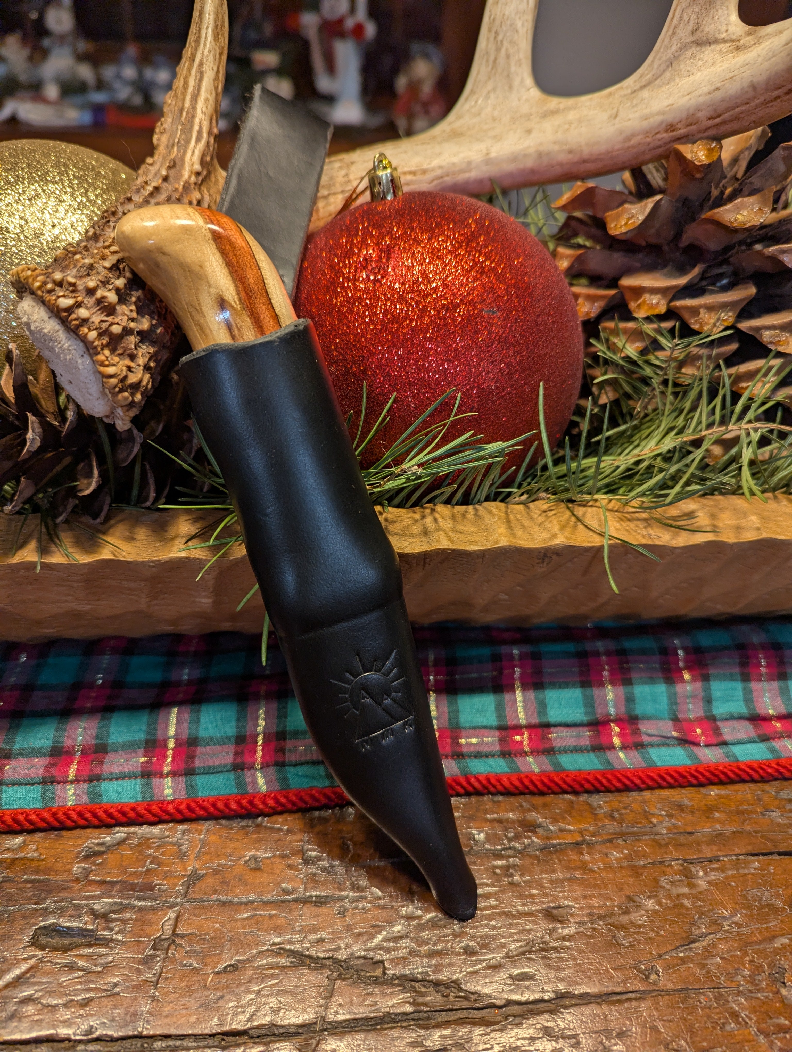 New Mountain Knives - Stabilized Boxelder and Corian #17