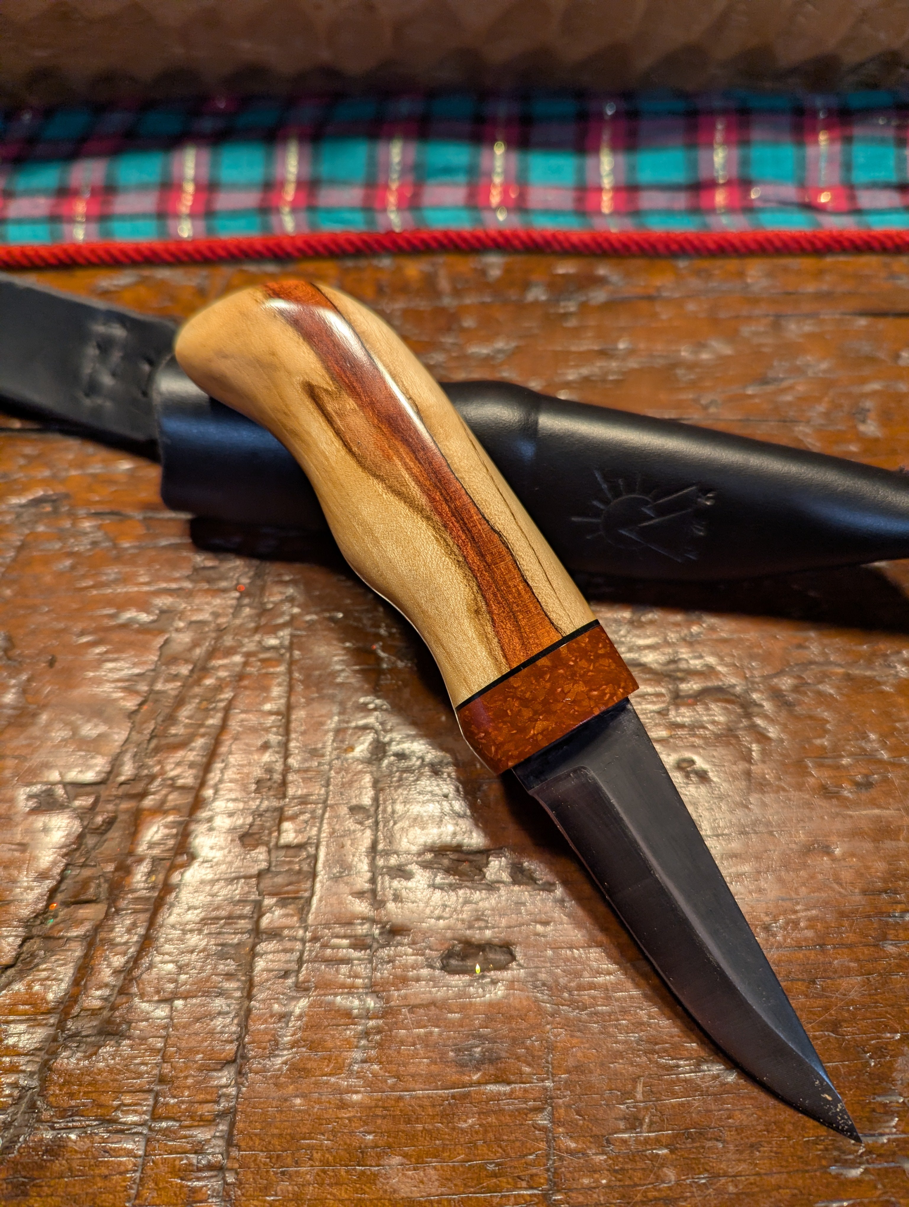 New Mountain Knives - Stabilized Boxelder and Corian #17