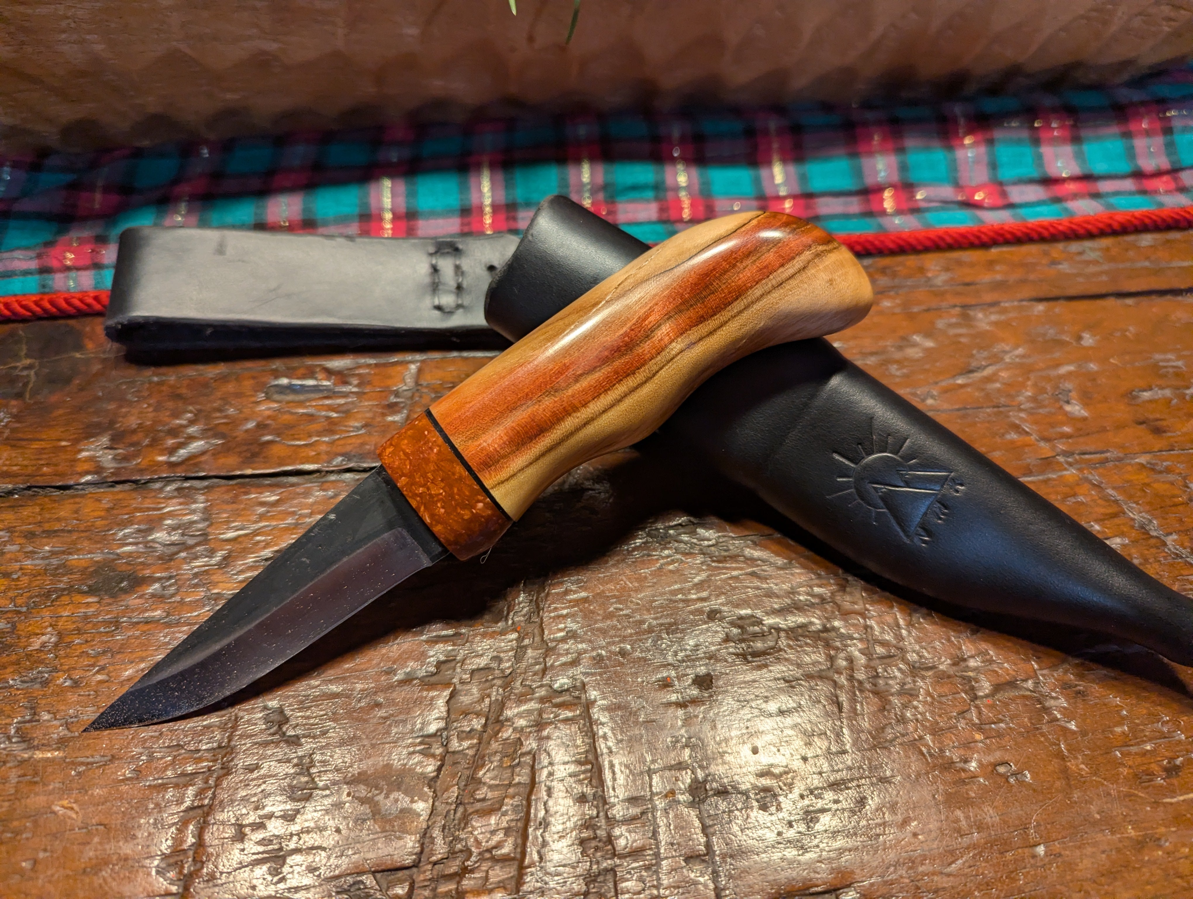 New Mountain Knives - Stabilized Boxelder and Corian #17